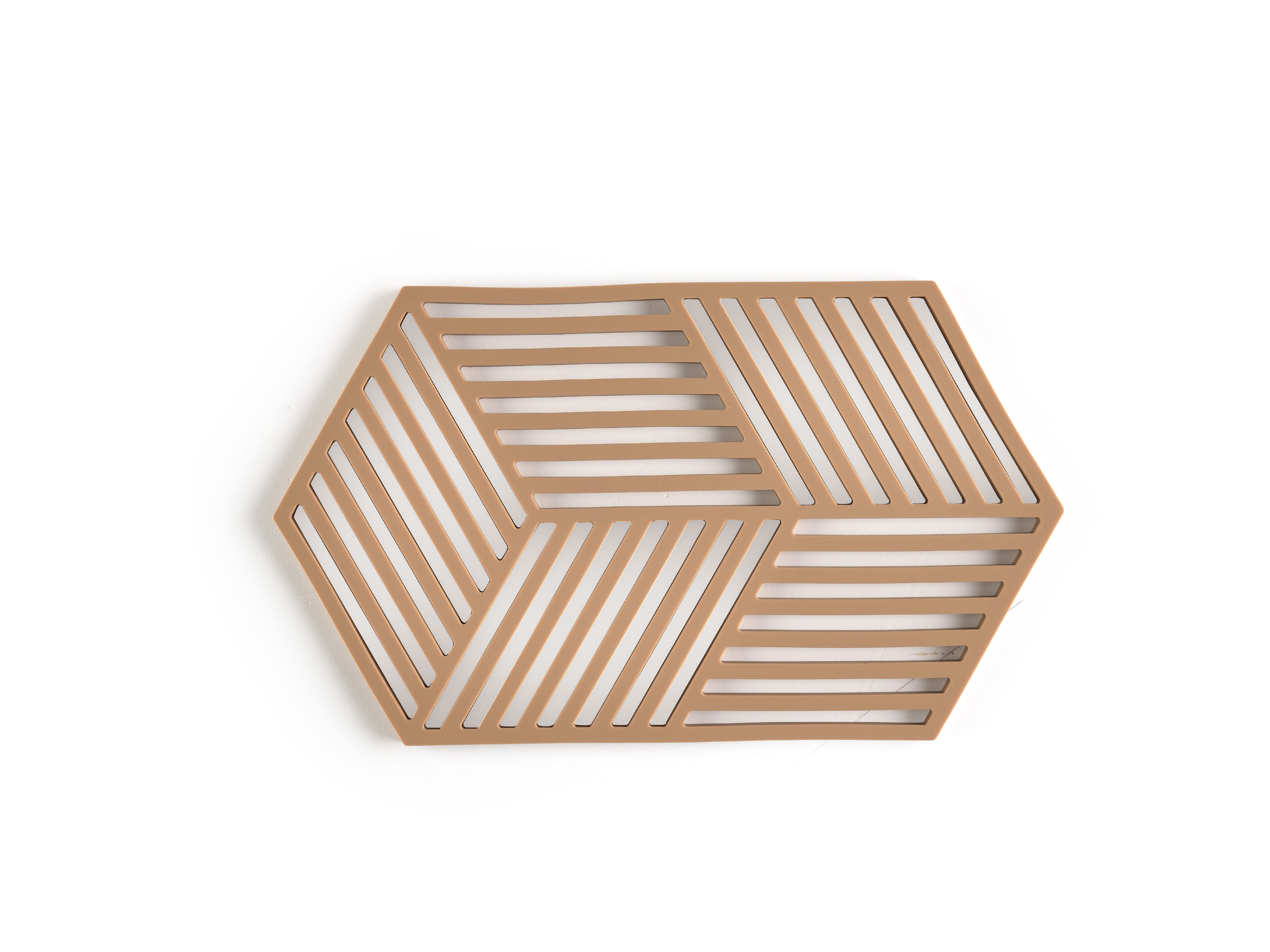 Zone Dänemark Hexagon Trivet 24 x 14 x 0,9 cm, leichte Terrakotta