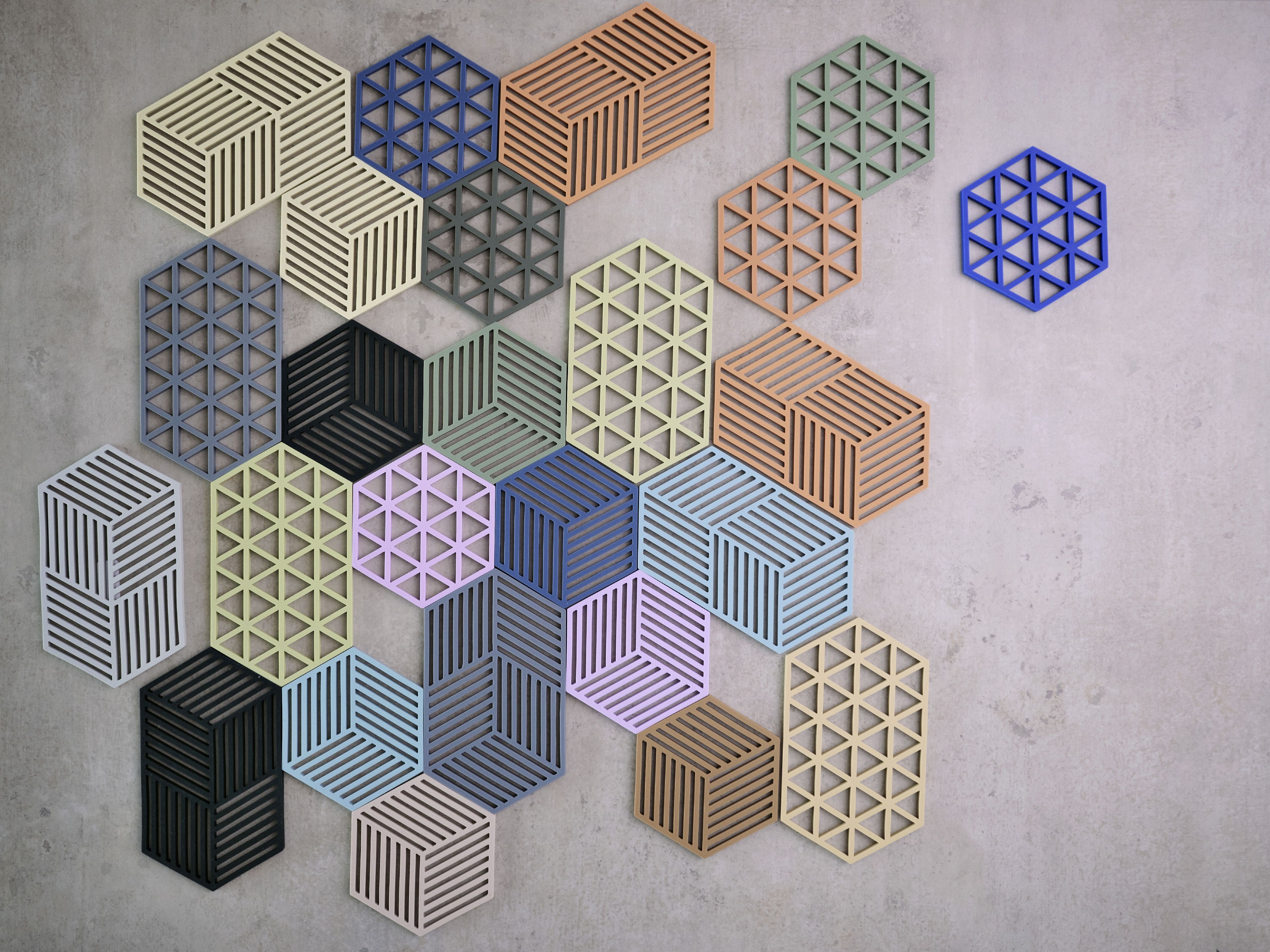 Zone Dänemark Hexagon Trivet 24 x 14 x 0,9 cm, leichte Terrakotta