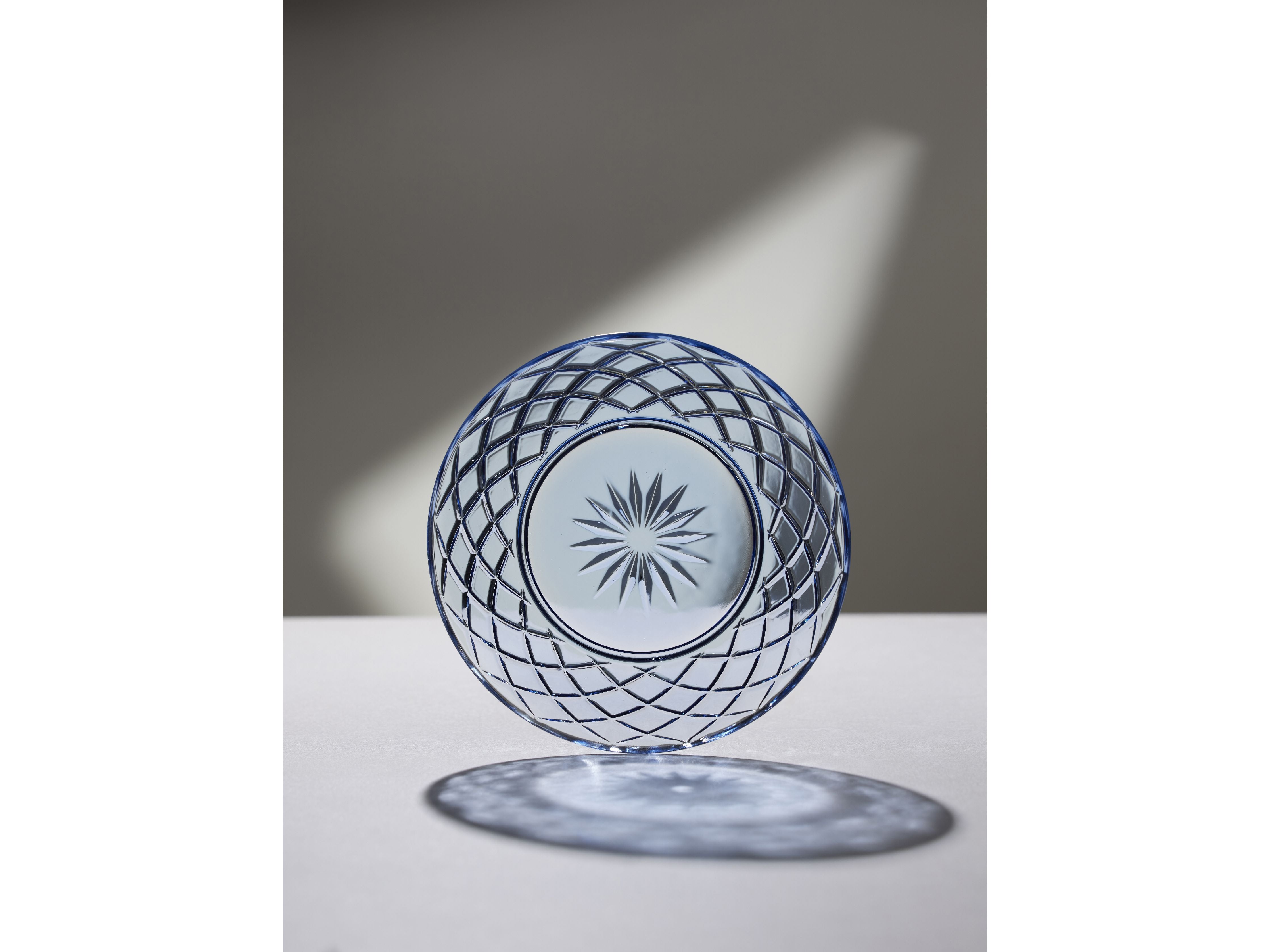 Lyngby Glas Sorrento Glass Plate dia 21 cm 4 pcs., Bleu