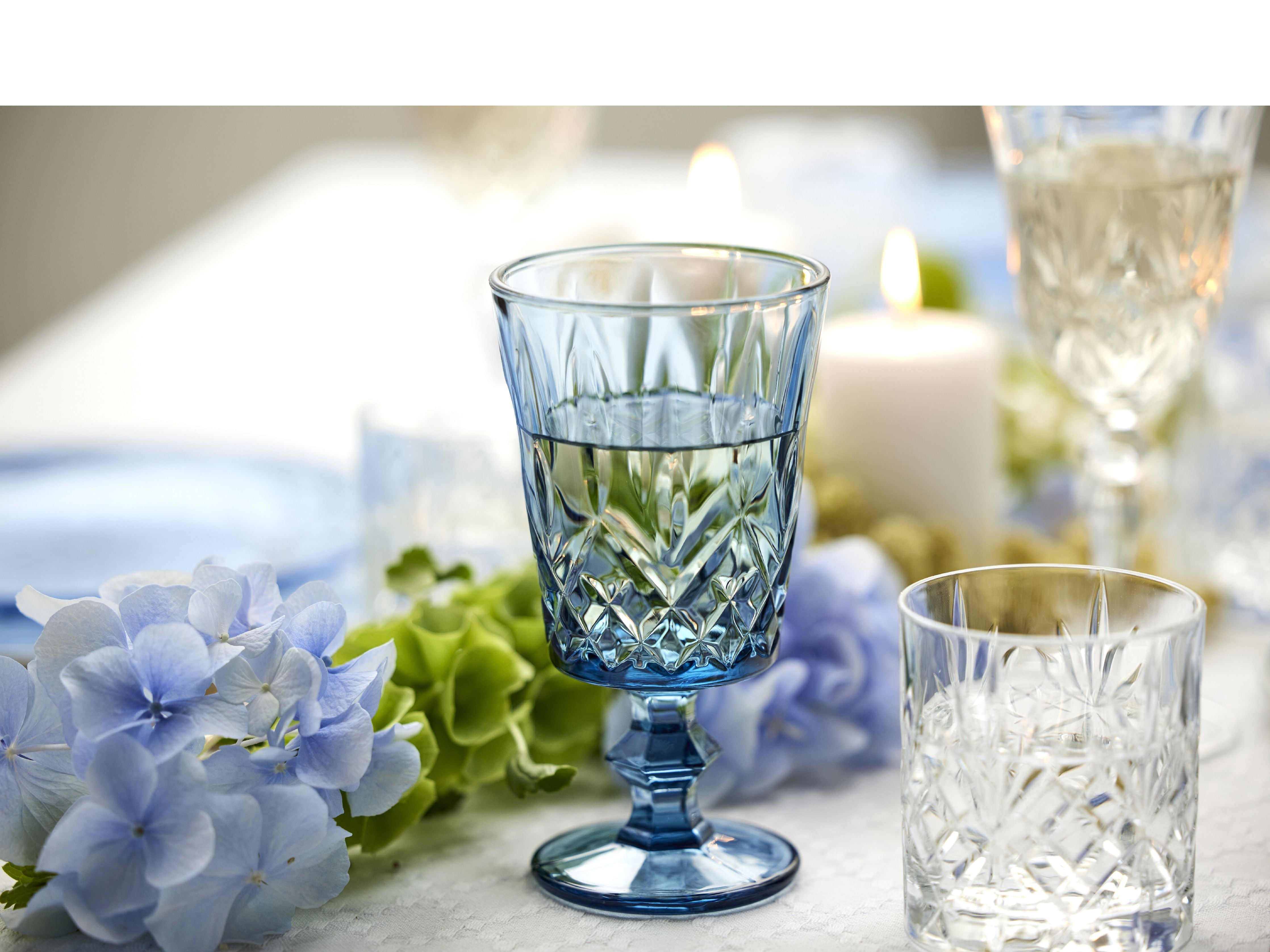 Lyngby Glas Sorrento Wine Glass 29 Cl 4 Pcs., Blue