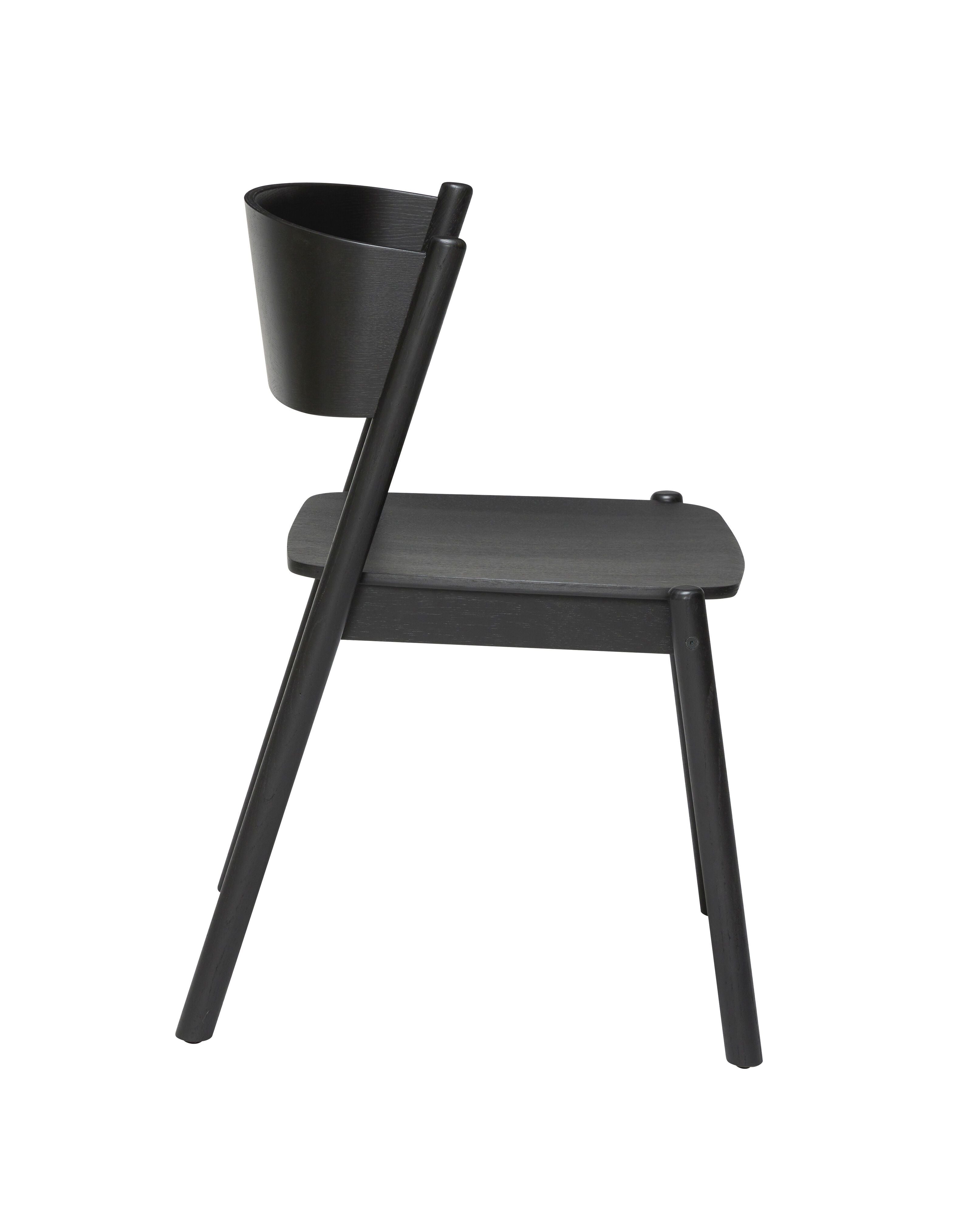 Hübsch Oblique Dining Chair, Black