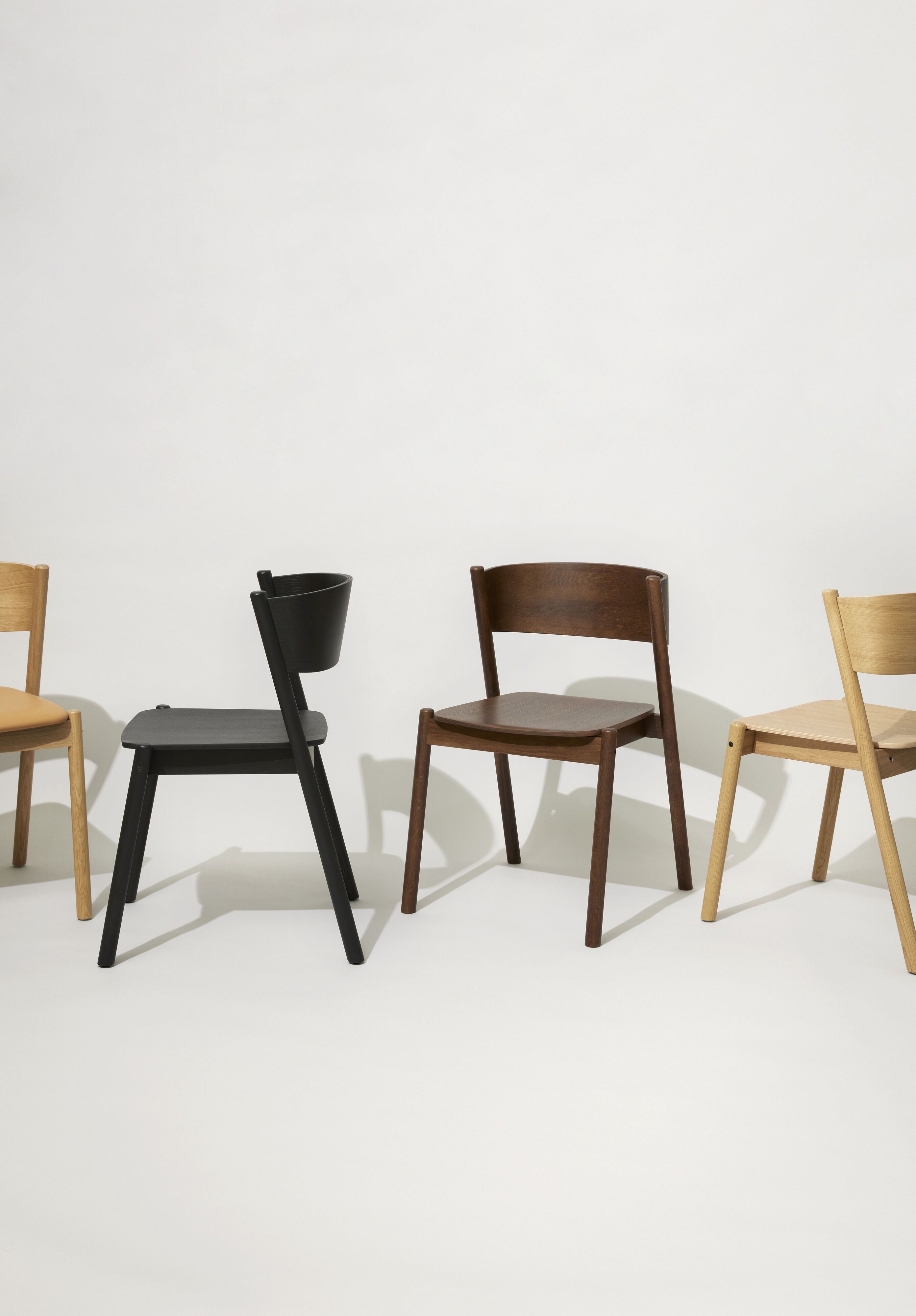 Hübsch Oblique Dining Chair, Black