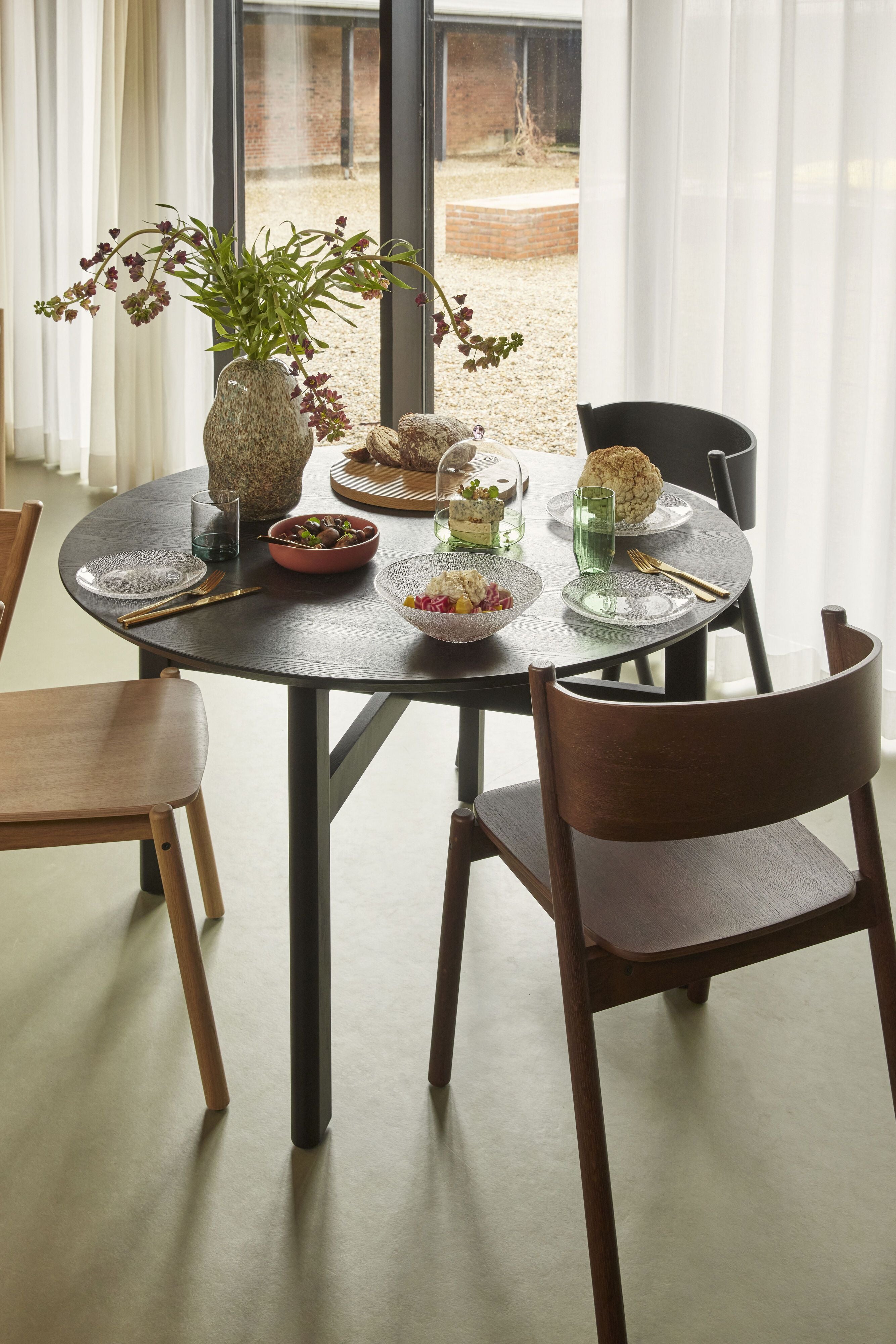 Hübsch Oblique Dining Chair, Black