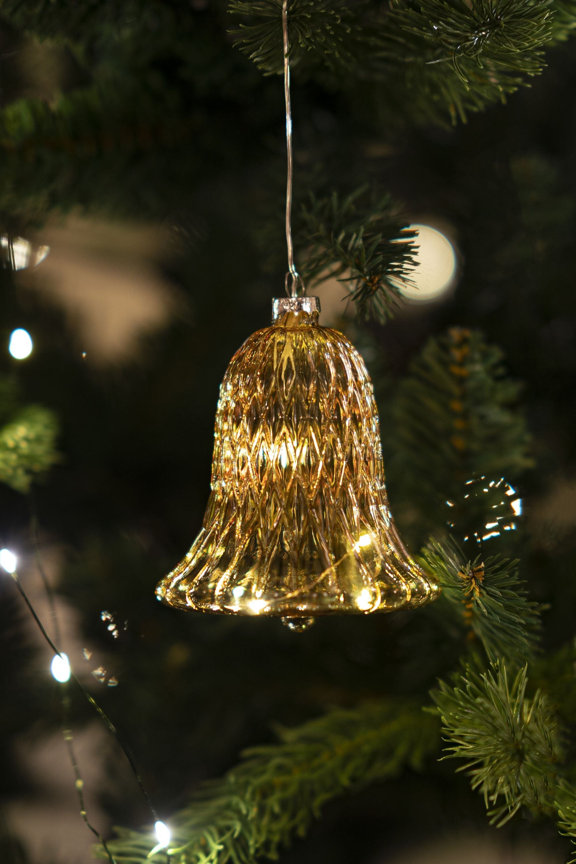 Sirius Luna Christmas Bell, H10 cm, ambre