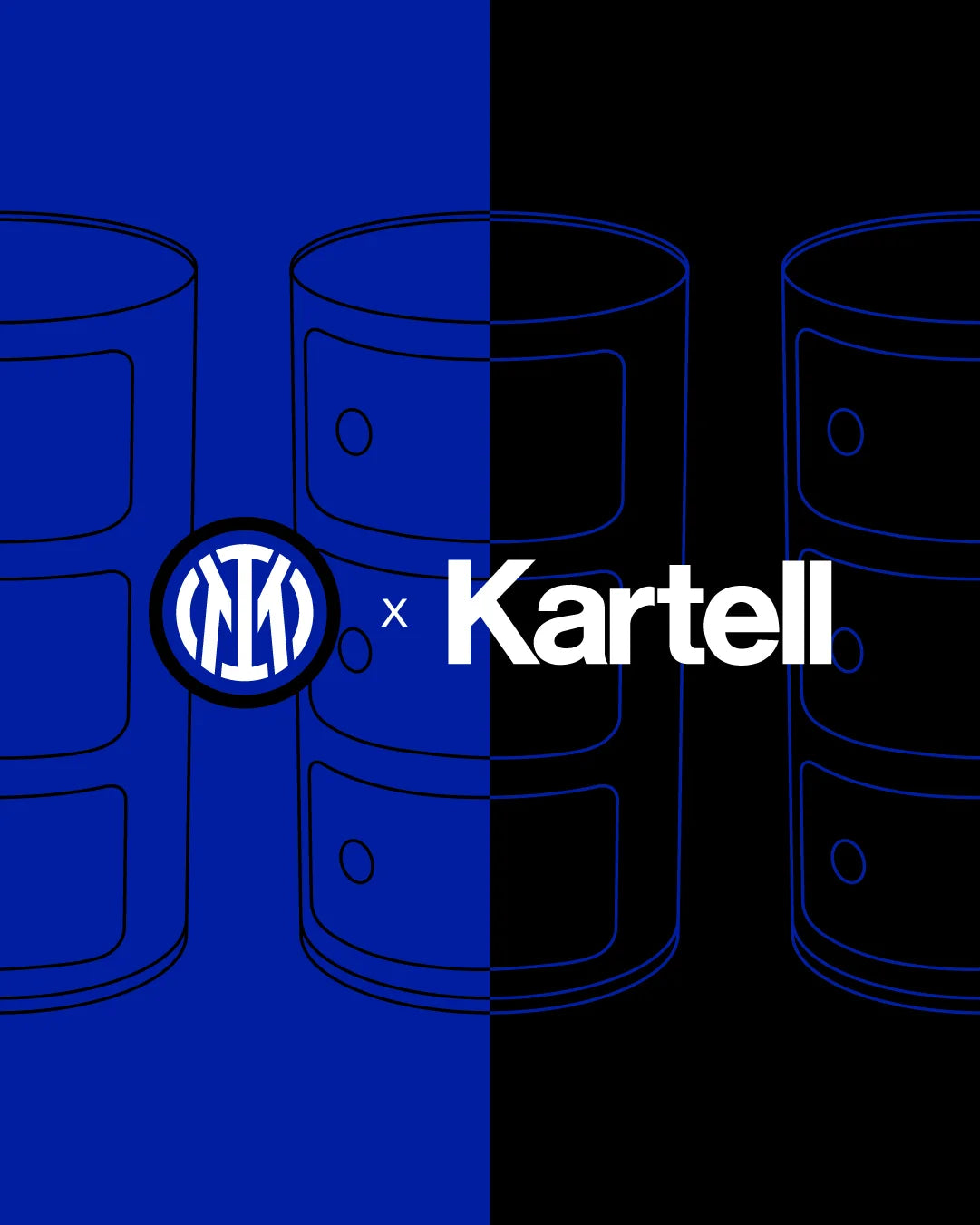 Kartell Componibili Classic Container 3 Elemente, weiß