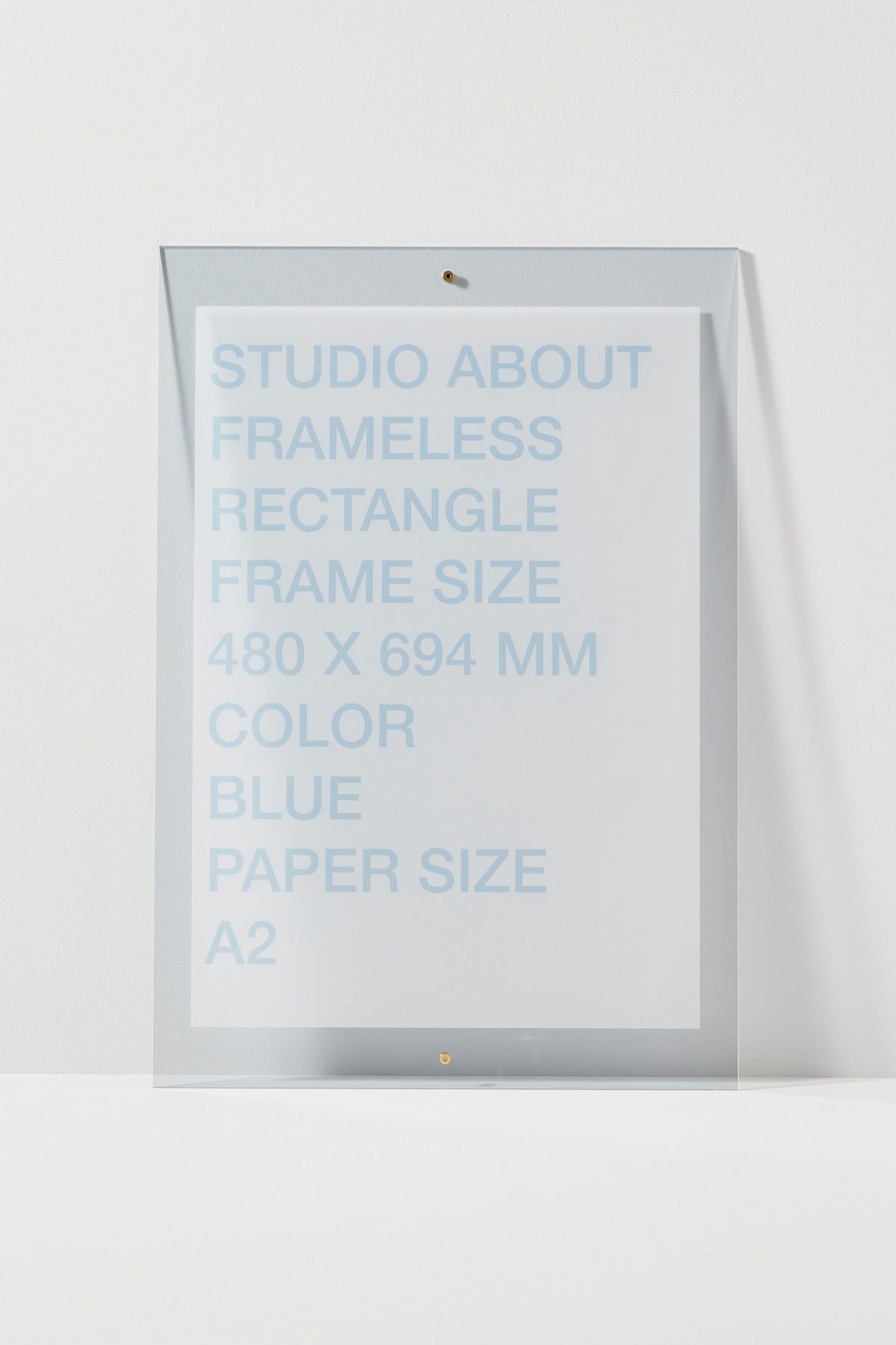 Studio sur le cadre sans cadre A2 rectangle, bleu