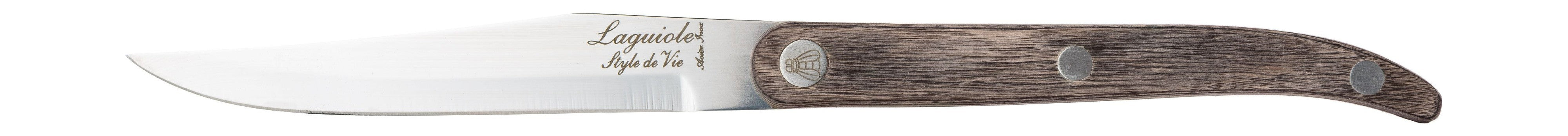 Style de Vie Authentique Laguiole Innovation Line Steak Knives 6 stykker sæt, grå pakka med glat blad