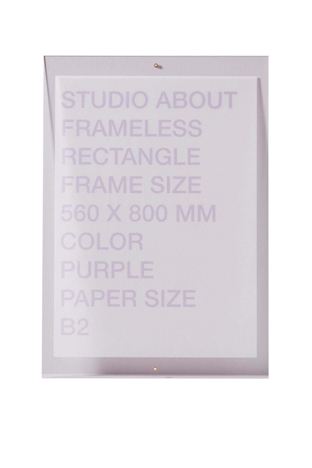 Estudio sobre el marco sin marco B2 rectángulo, púrpura