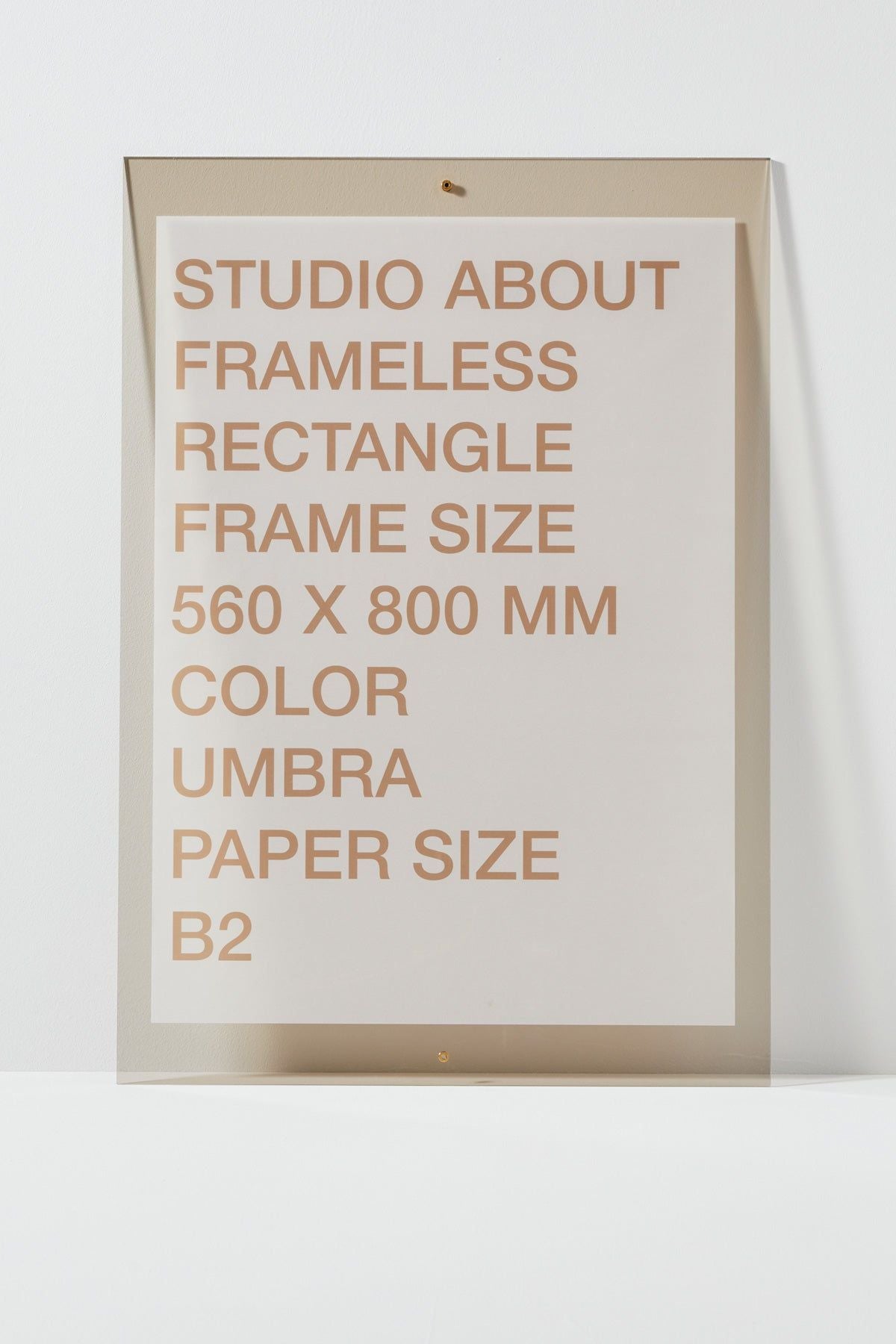 Studio About Frameless Frame B2 Rectangle, Umbra