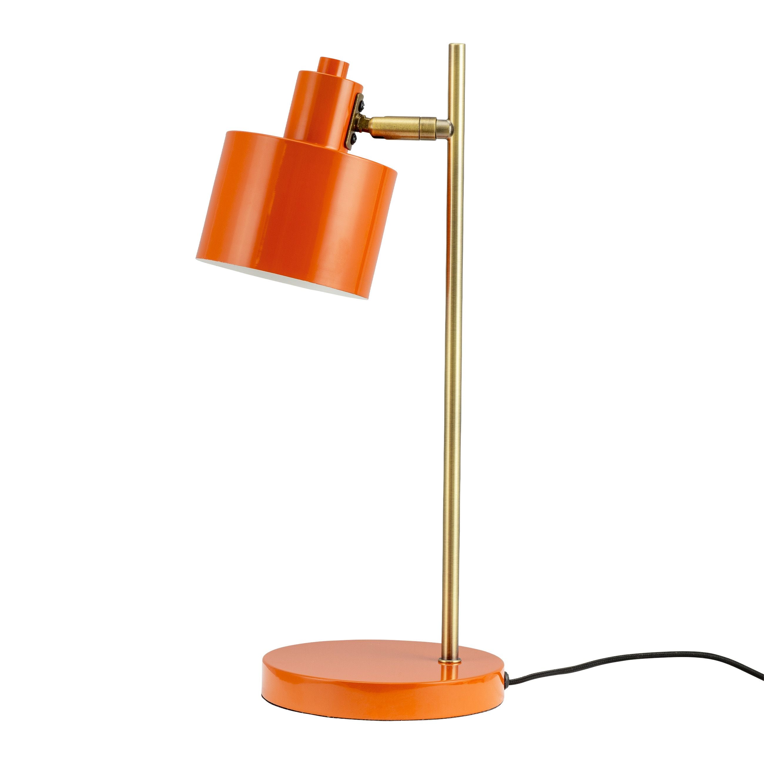 Lámpara de mesa del océano Dyberg Larsen, naranja/latón