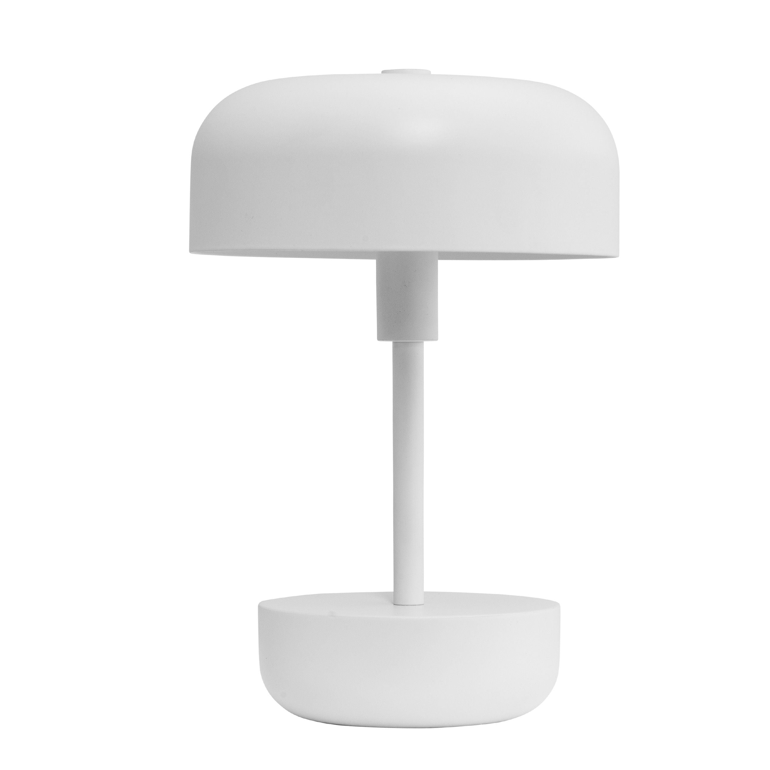 Dyberg Larsen Haipot Lámpara de mesa recargable, blanco