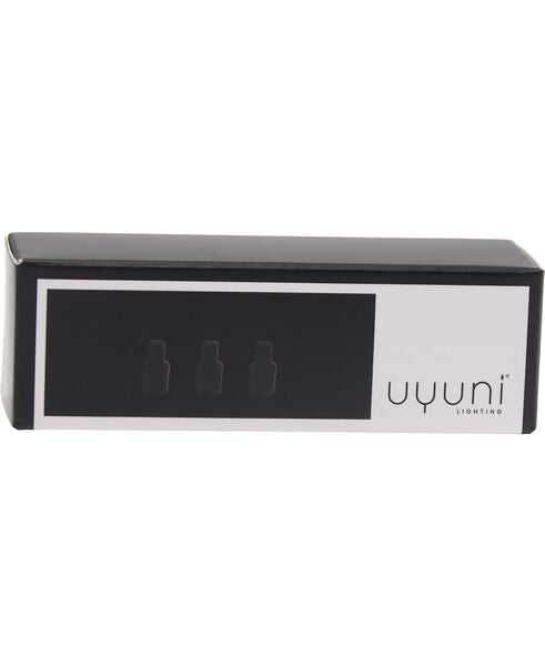 Matriz de iluminación de Uyuni Candeler Mini Conector Taper 3 PCS., Matt Black