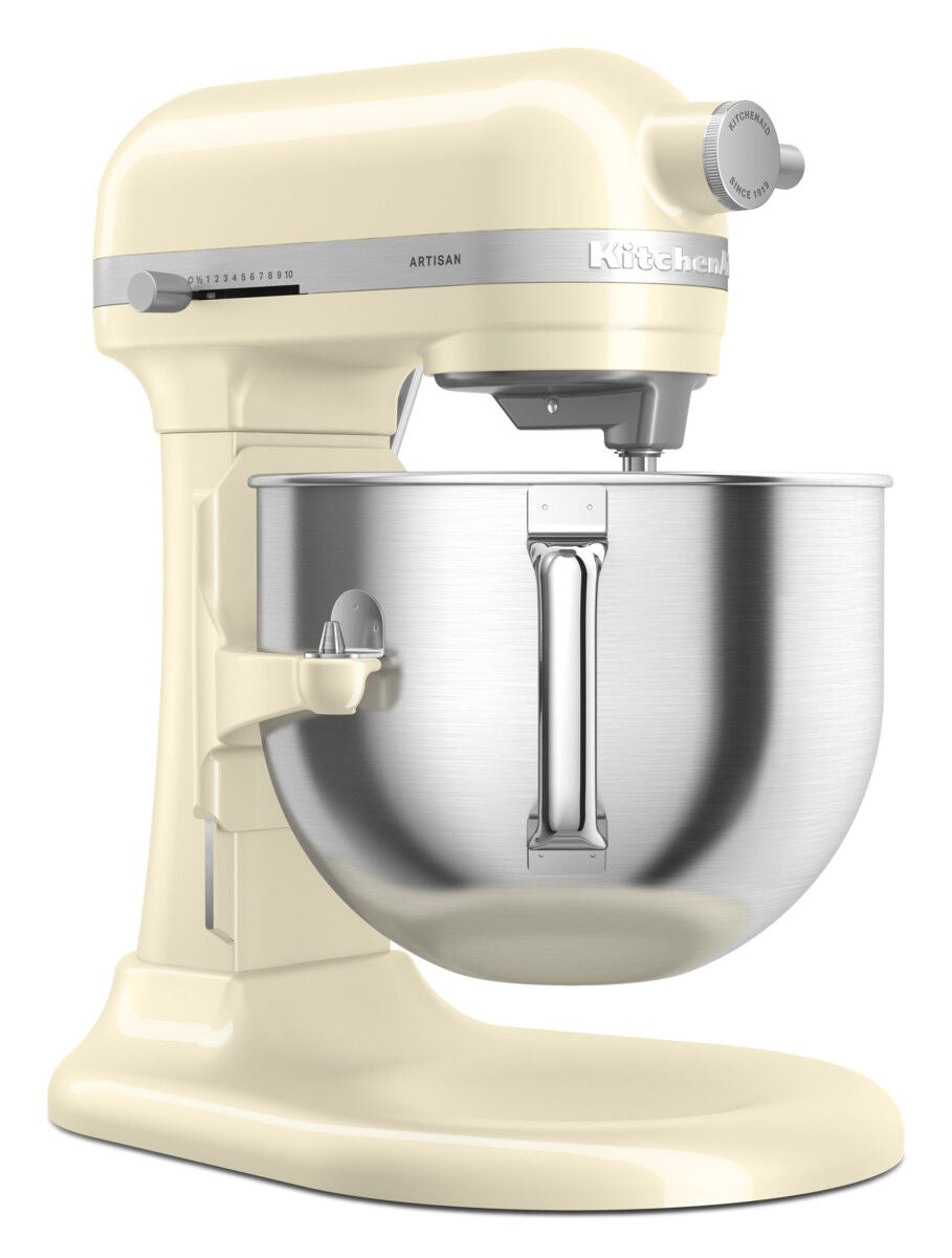 Ayuda de la cocina Tazón artesanal Métaga de soporte de elevación 6.6 L, crema de almendras