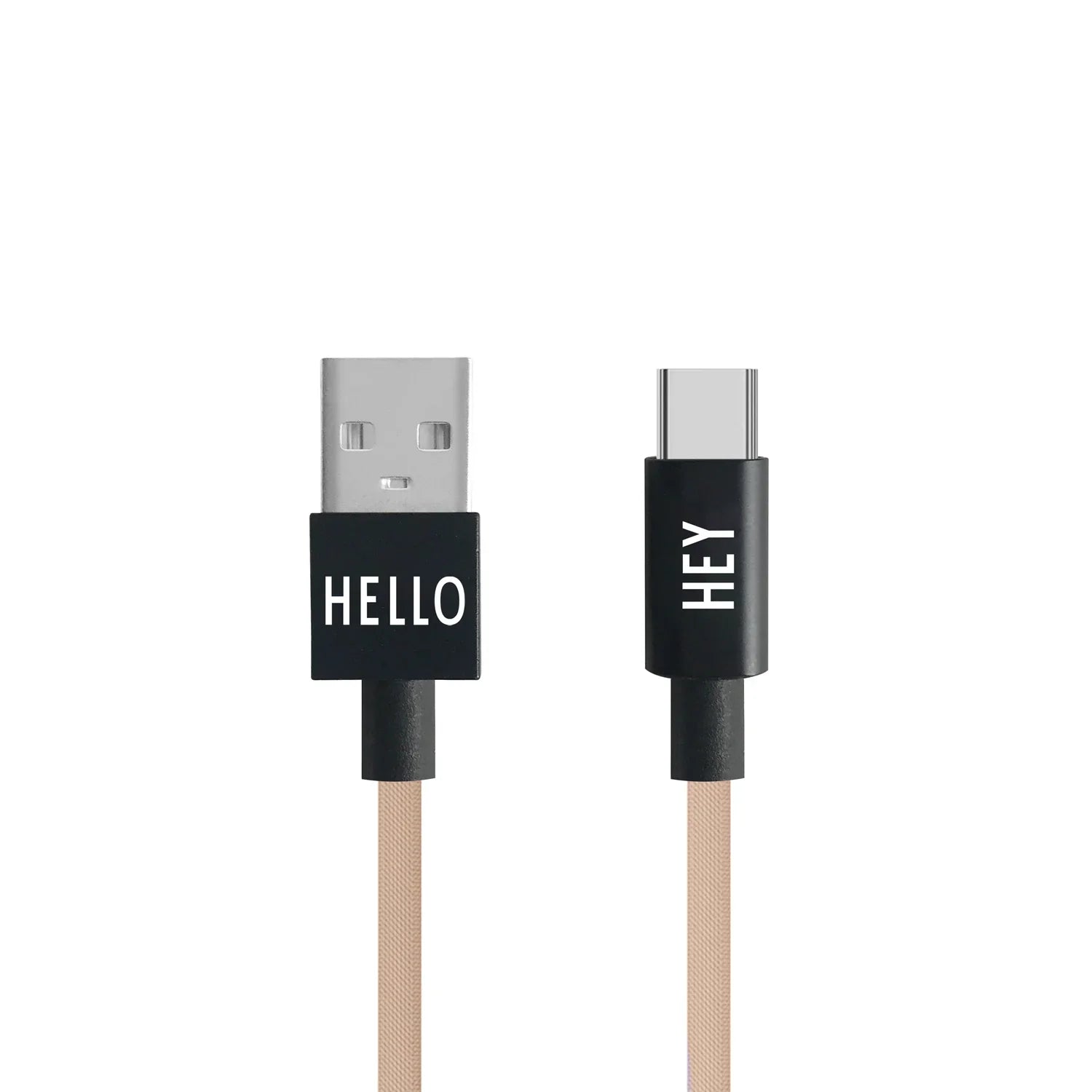 Lettres de conception mon câble USB C câble 1M, beige