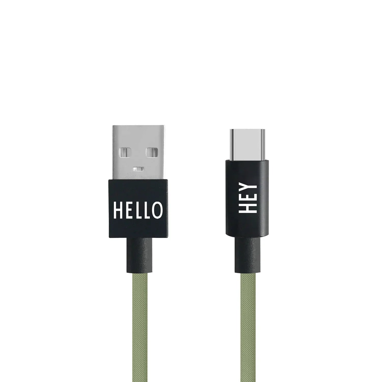 Designbokstäver min kabel USB C -kabel 1m, skoggrön