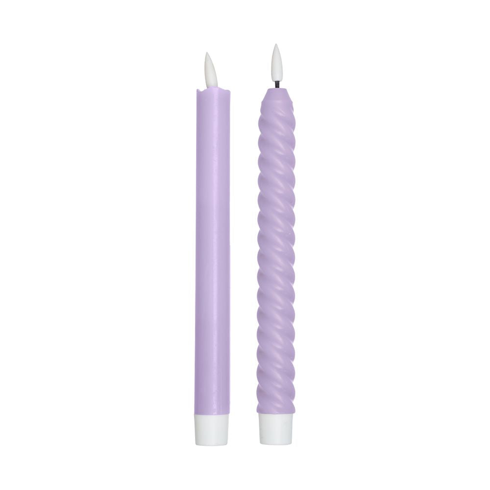 Designbuchstaben gemütlich für immer LED -Kerzen (2 PCs), Lilac