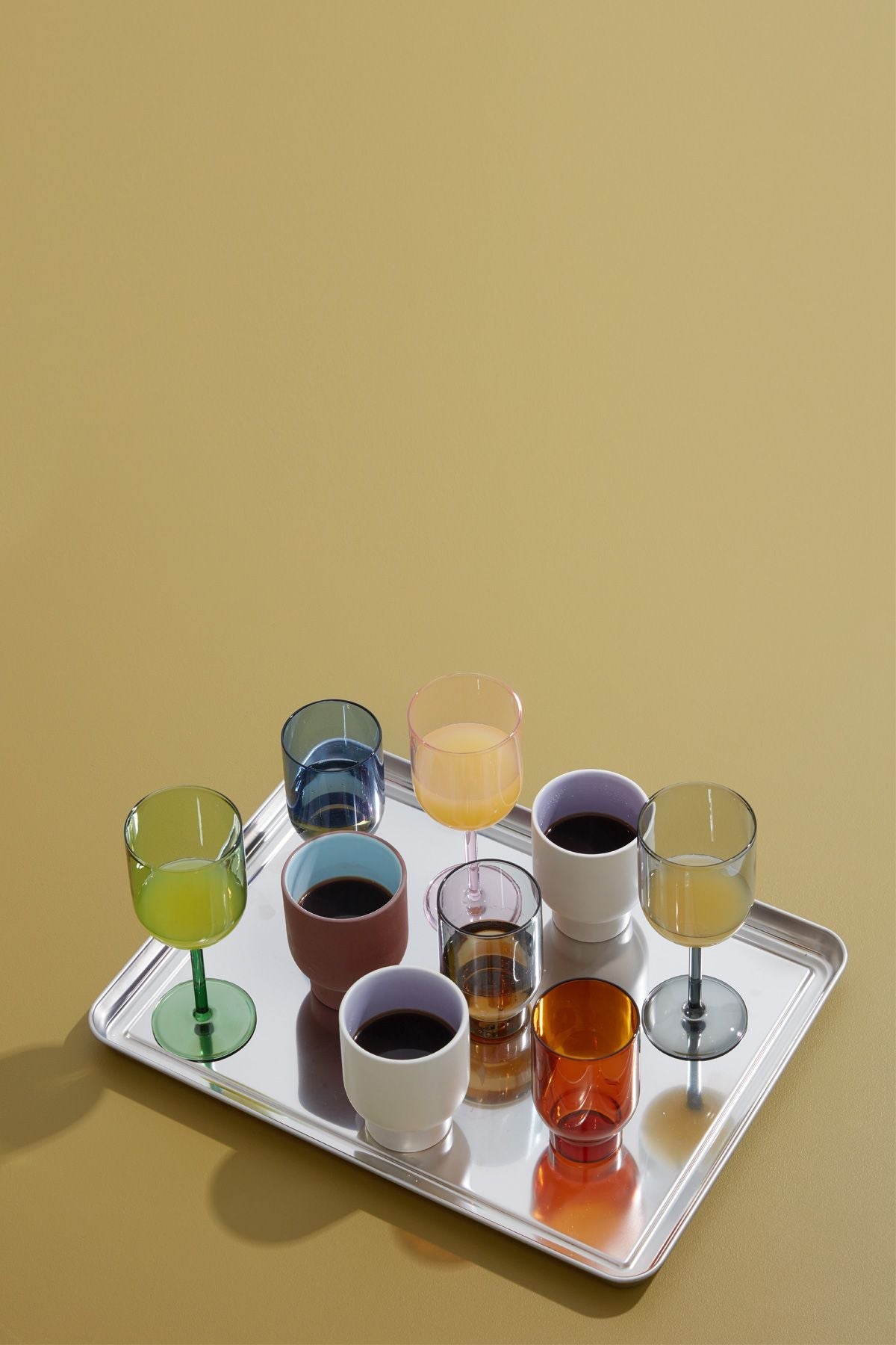 Studio über Glaswaren -Set von 2 Wassergläser, grün