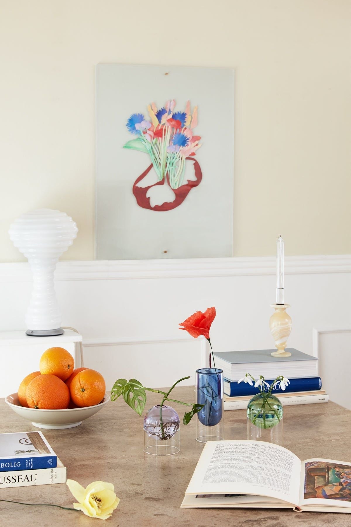 Studio über Blumenrohr Vase 16 cm, blau