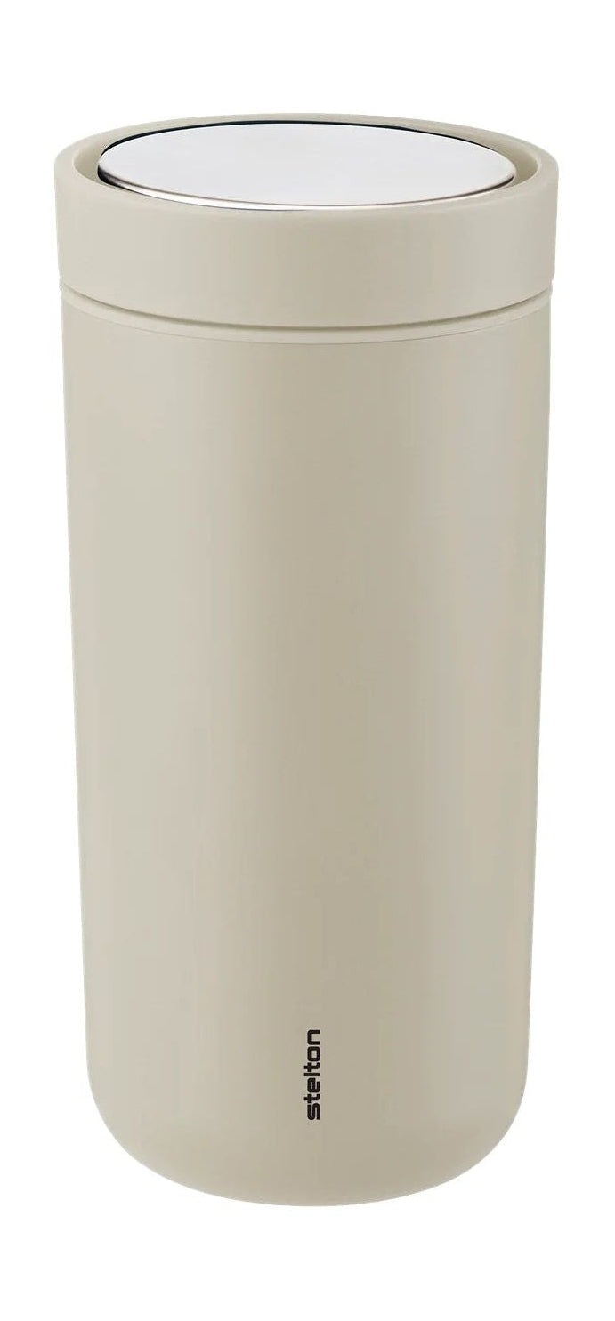 Stelton To Go Click Vacuum Insulated Cup 0,4 L, Soft Sand