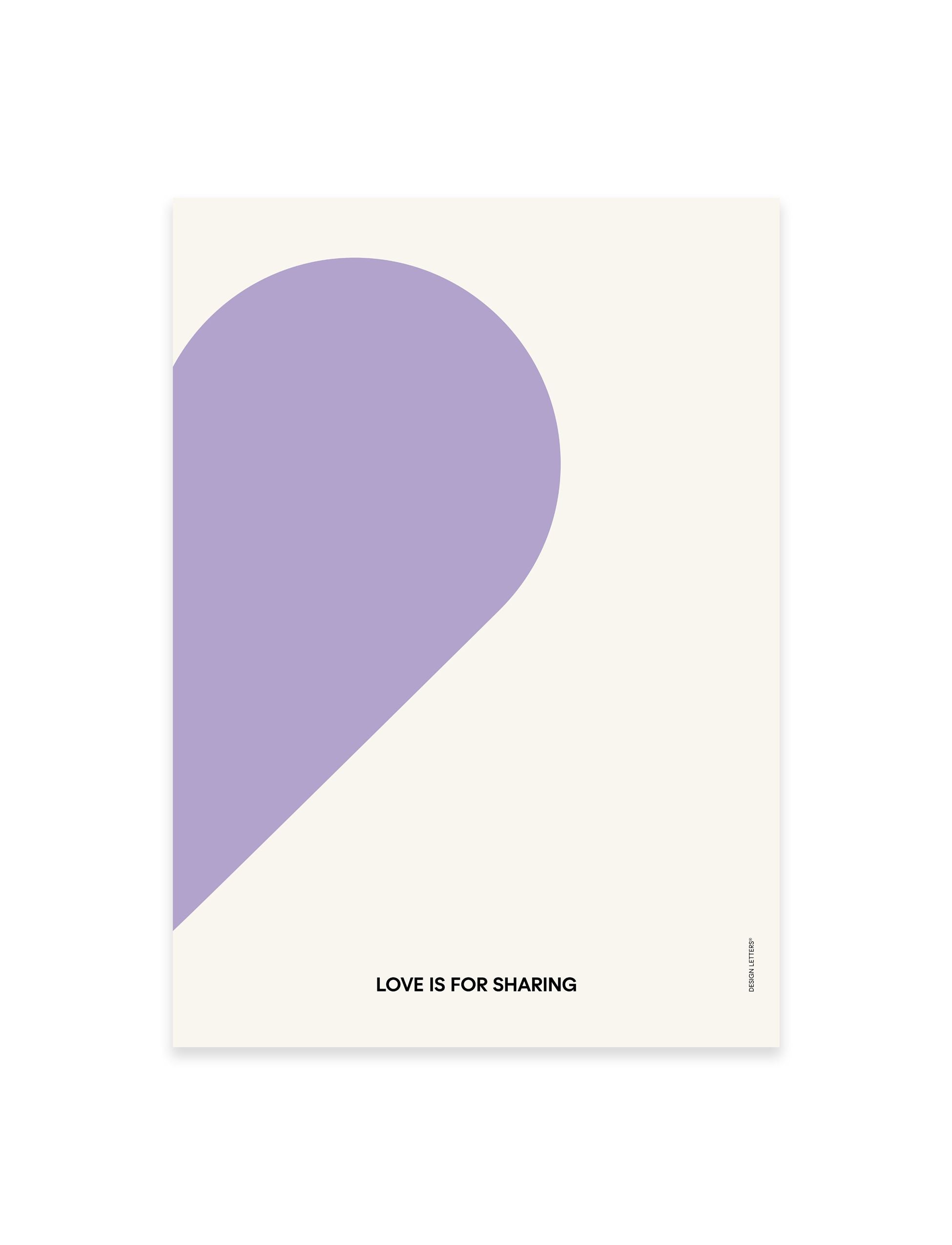 Design Letters Love Posters, Purple