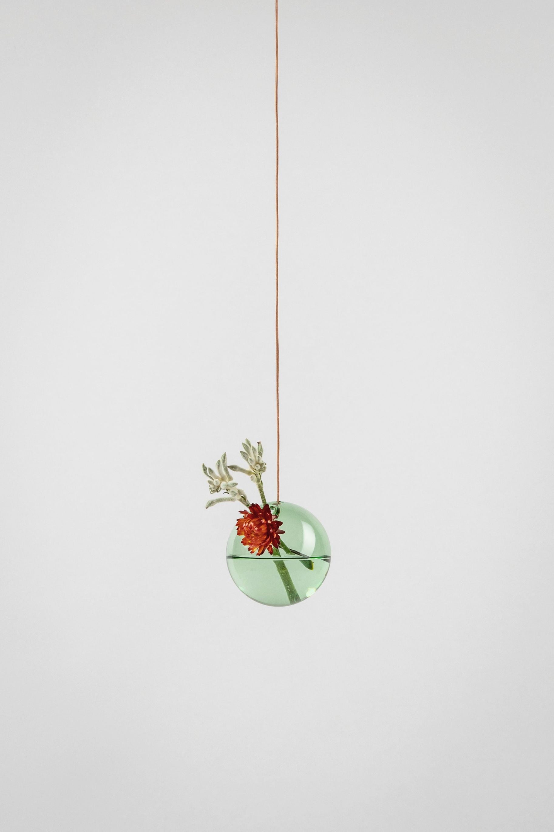 Studio About Hanging Flower Bubble Vase Small, Green
