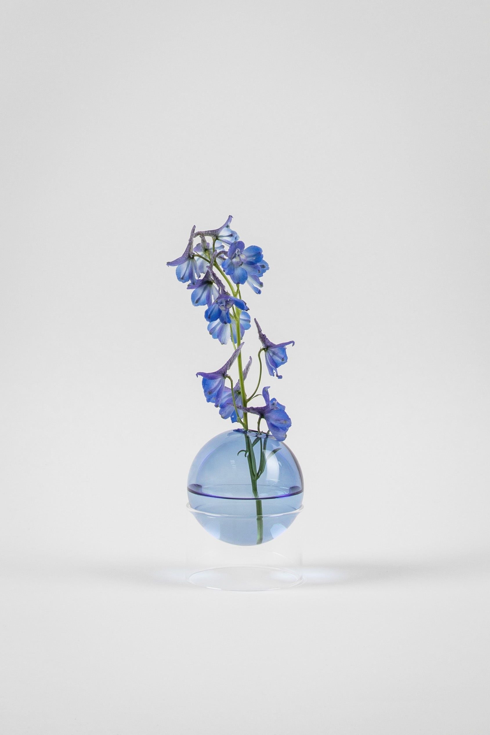 Studio über stehende Blumenblasen Vase 10 cm, blau