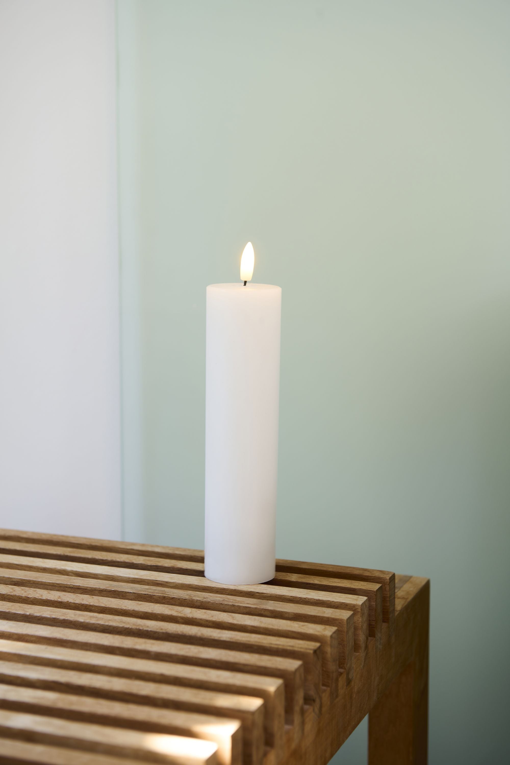 Sirius Sille Rechargeable Led Candle White, ø5x H20 Cm
