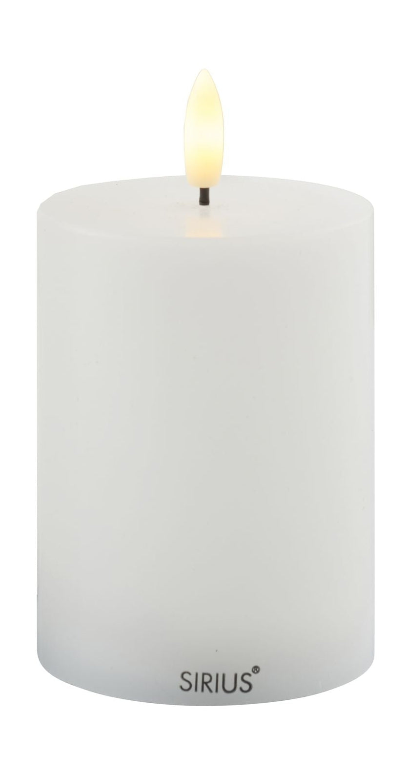 Sirius Sille wiederaufladbare LED -Kerzen weiß, Ø7,5x H10 cm