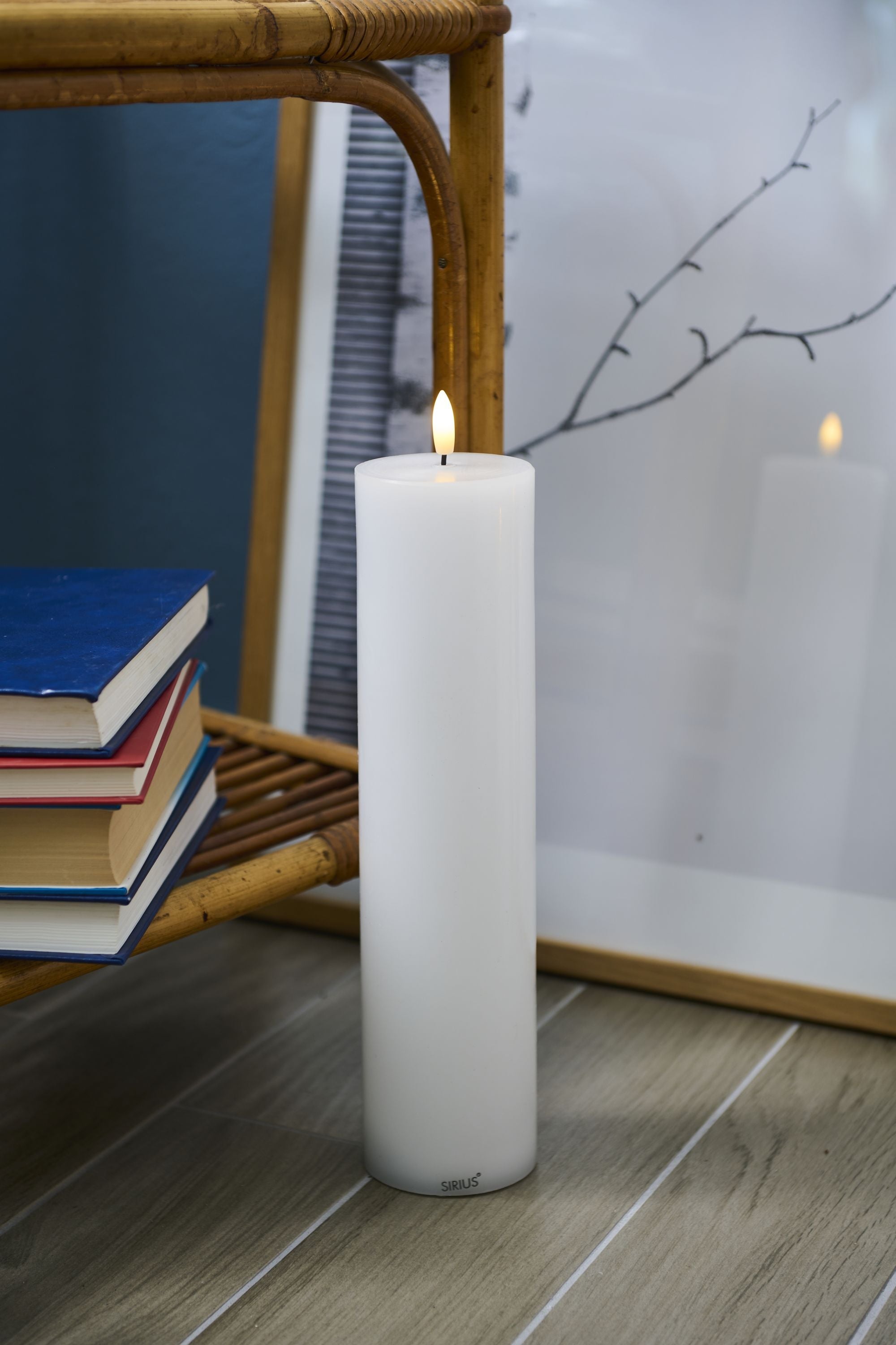 Sirius Sille wiederaufladbare LED Candle White, Ø7,5x H30 cm