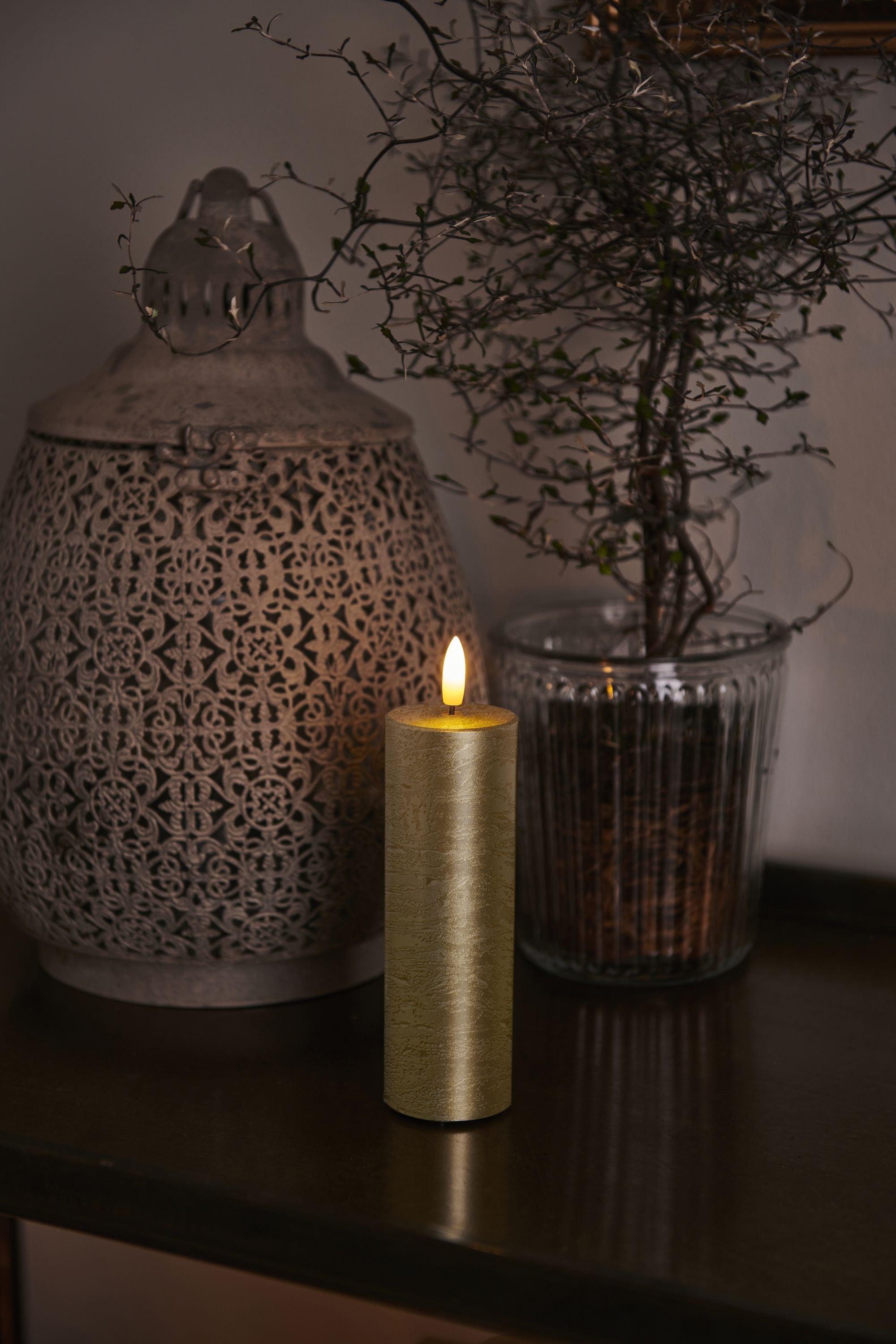 Sirius Sille Led Candle ø5x H15cm, Gold