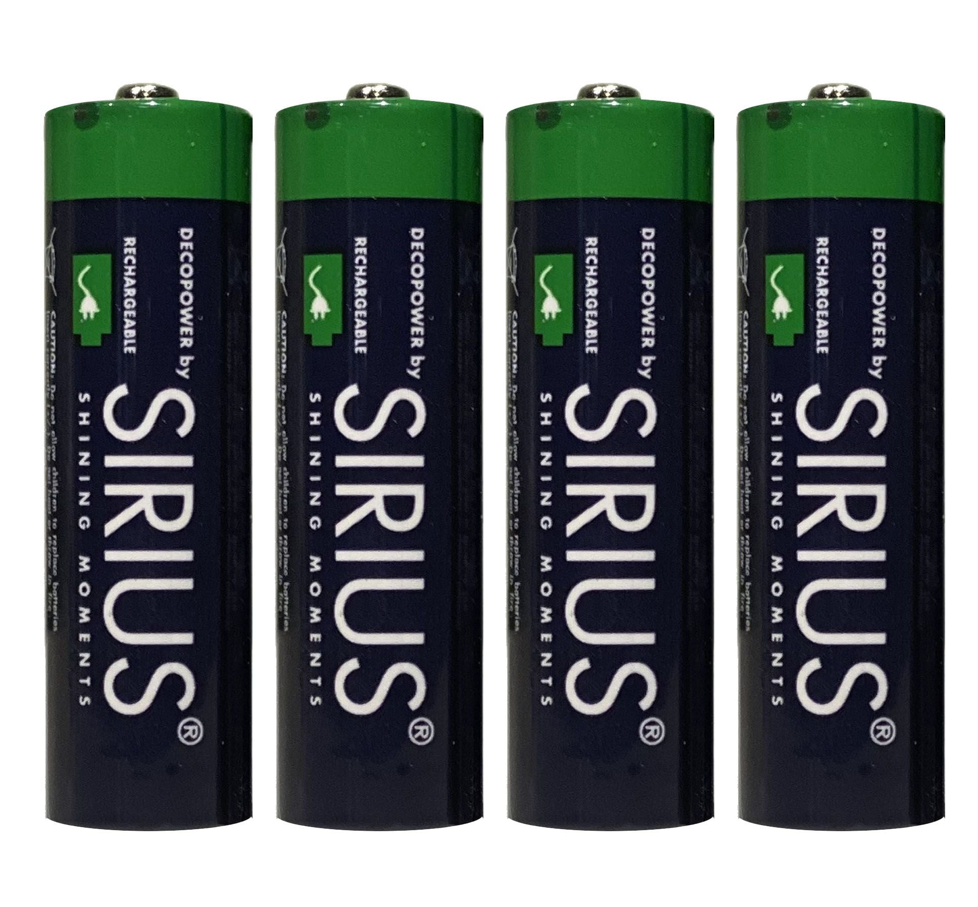Sirius Deco Power AA Batteries rechargeables, 4 PCS Set