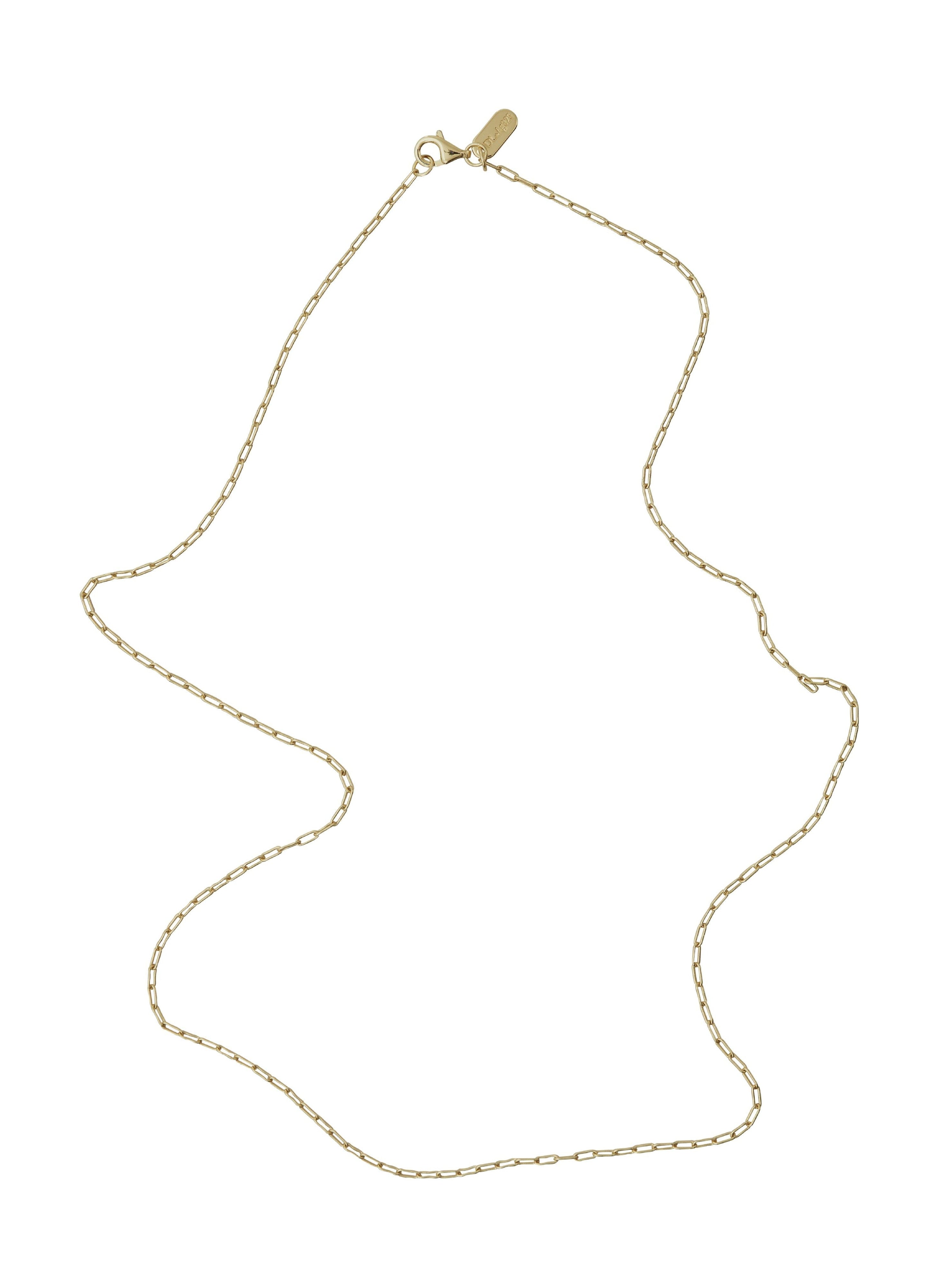 Lettres de conception chaîne de liaison carrée or, 60 cm
