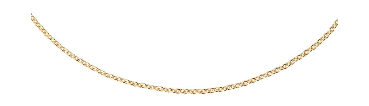 Design bogstaver halskæde kæde guld, 55 cm