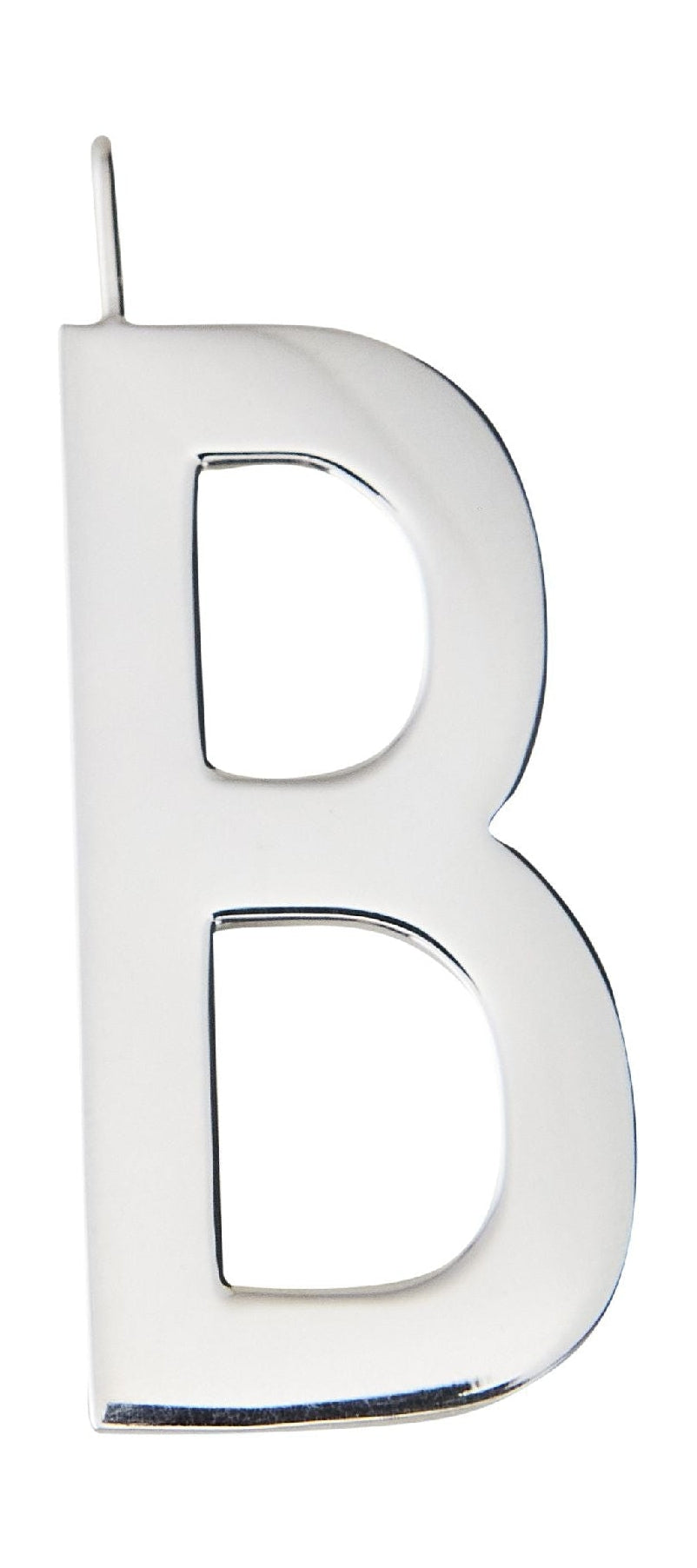 Las letras de diseño se alivian para el collar inicial de 30 mm de plata, B