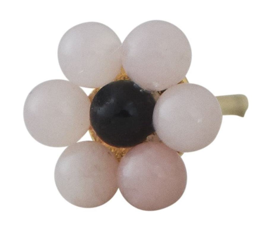 Designbuchstaben MyFlower Ohrring Stud 7 mm Gold 1 PC, Pink