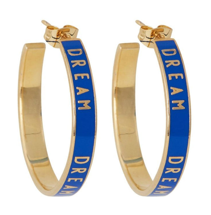 Lettres de conception Mottes d'oreilles Word 35 mm 2 P CS, Dream / Cobalt Blue