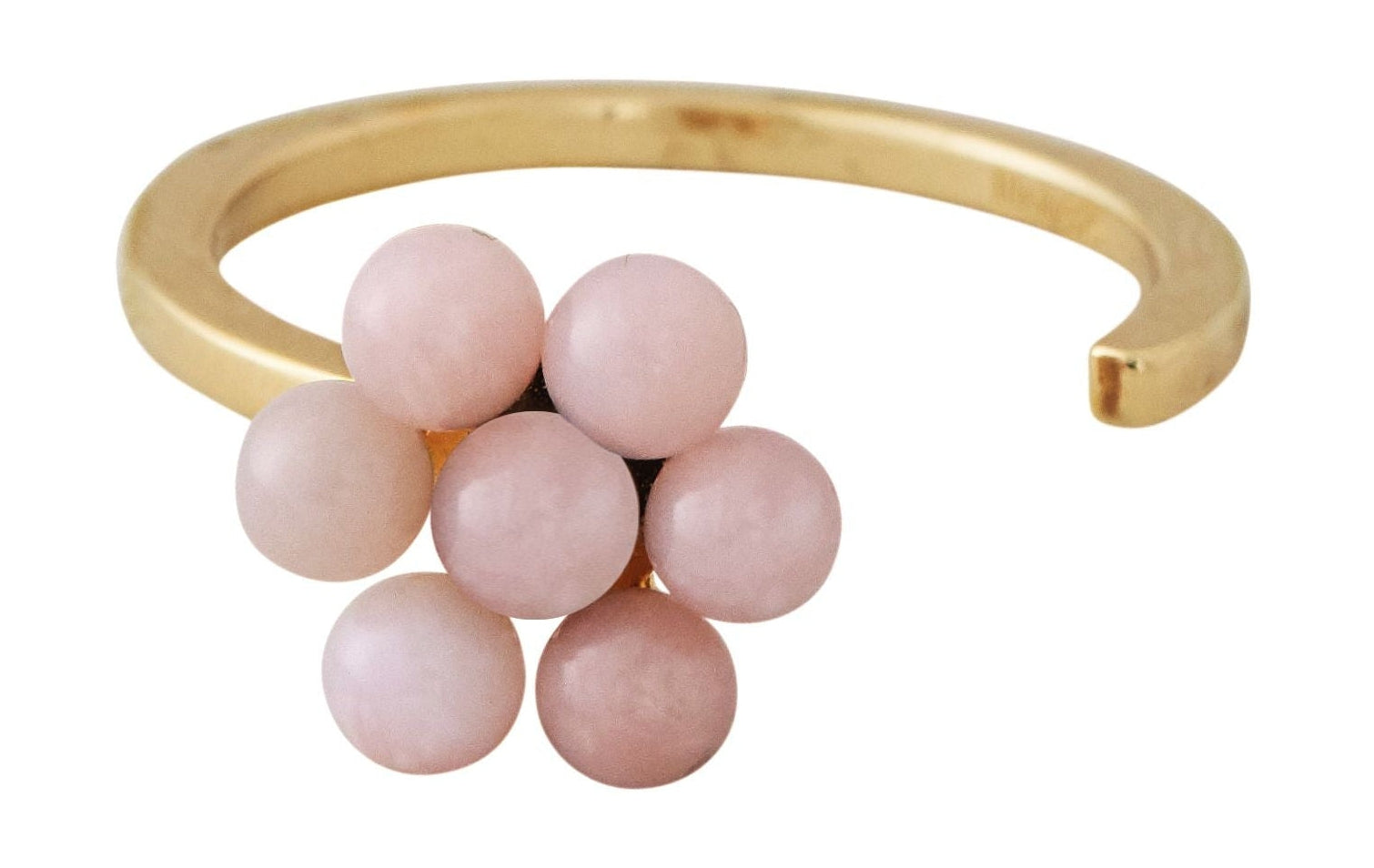 Designbokstäver myflower ring monokrom 10 mm guld, rosa