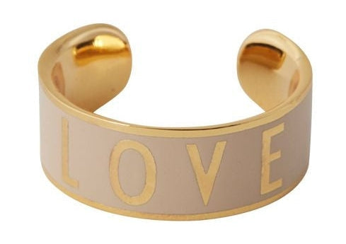 Lettres de conception Big Word Candy Ring, Love / Beige