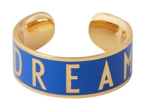 Designbokstäver Big Word Candy Ring, Dream/Cobalt Blue