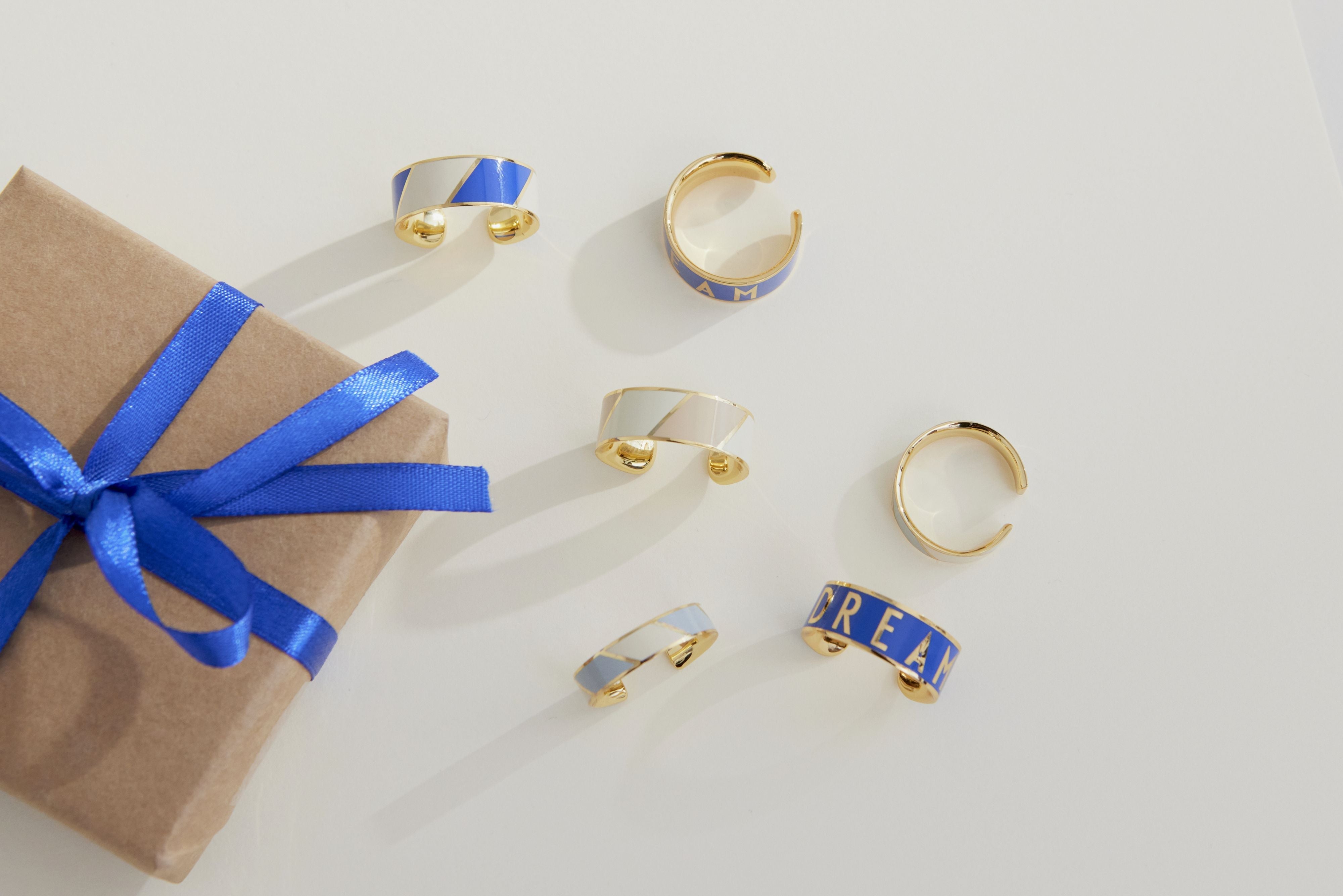 Letras de diseño Word Candy Ring, Dream/Cobalt Blue