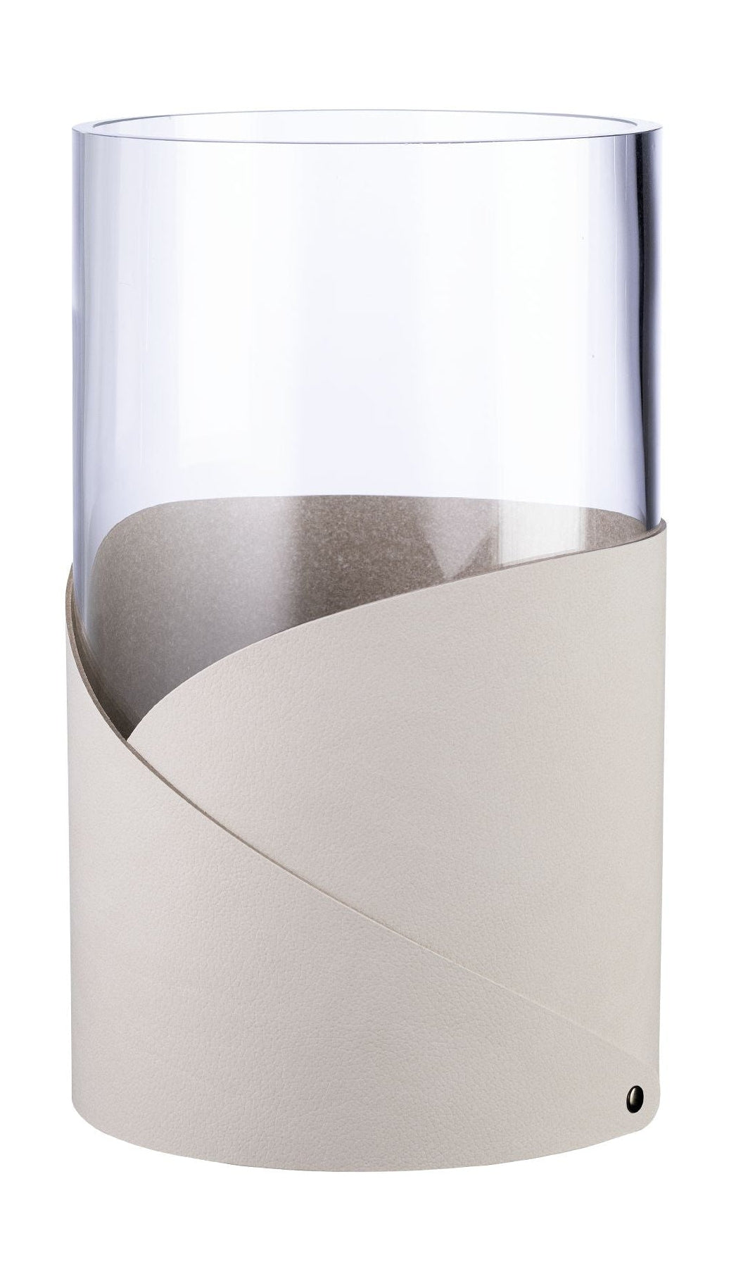 Lind -DNA -Falte Vase M, Auster weiß