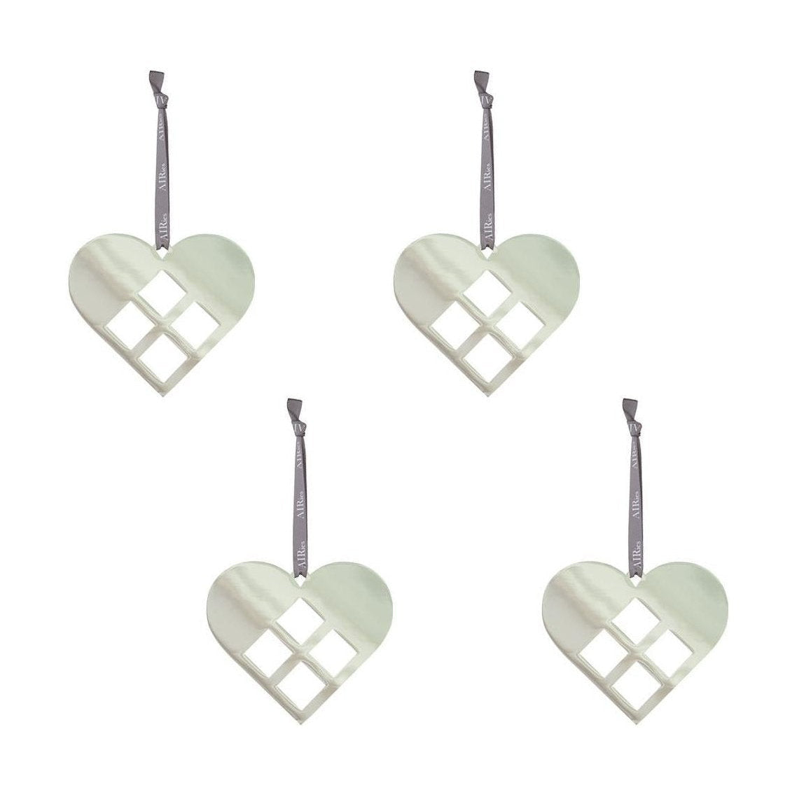 Ai Ries Heart Silber Set von 4, klein