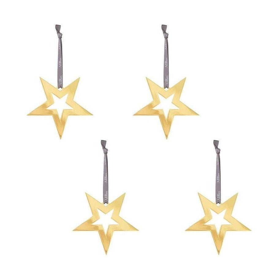 Ai Ries Star Gold Set von 4, klein