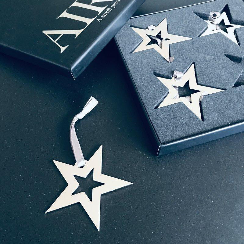 Ai Ries Star Silber Set von 4, klein