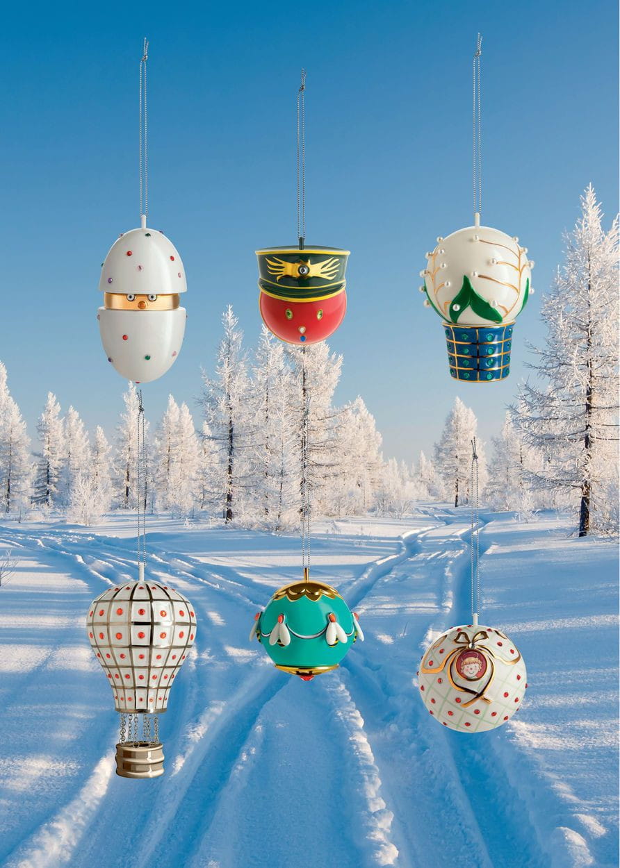 Alessi Mongolfiera Bola decorativa real hecha de porcelana