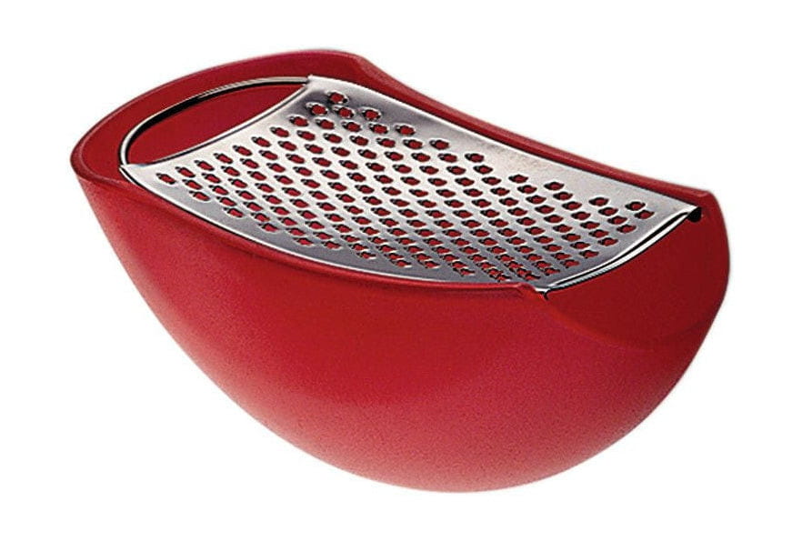 Alessi parmenide rallador con lata de queso, rojo