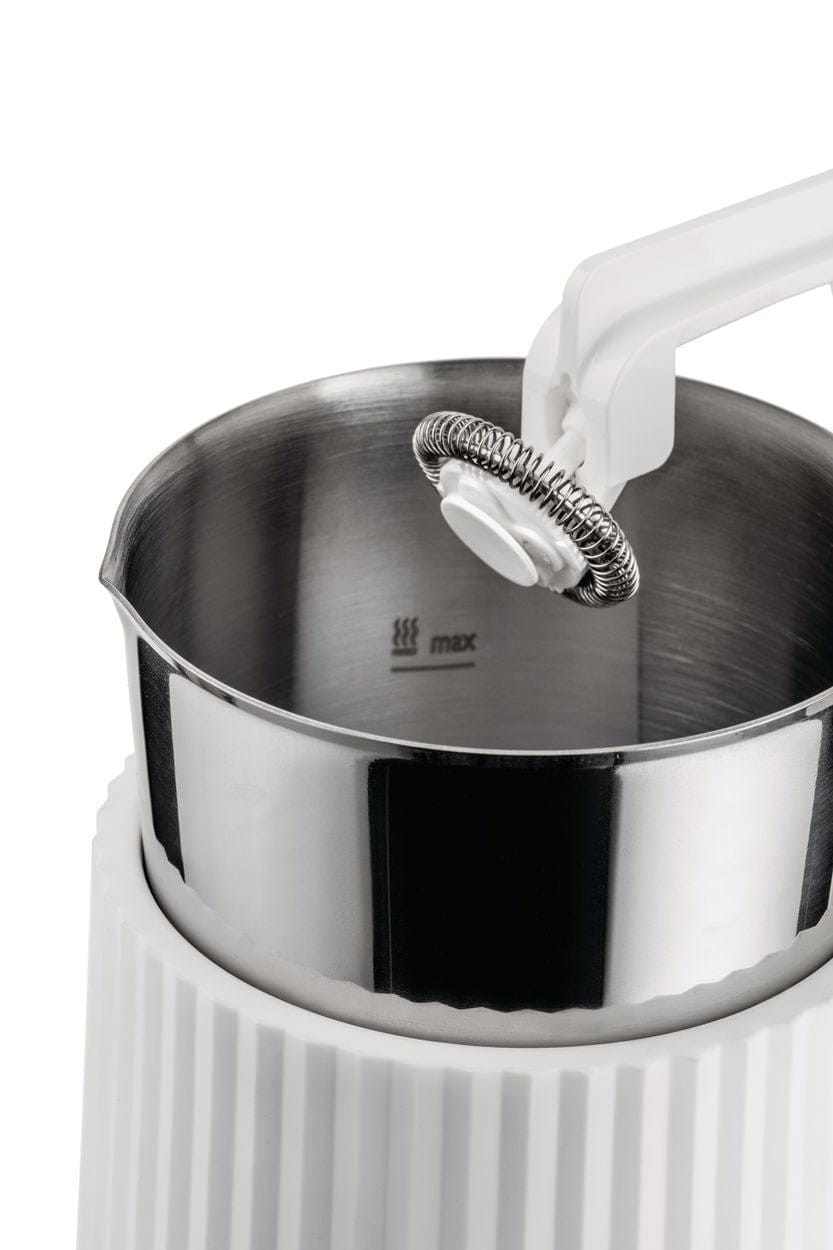 Alessi Plissé Multi -Funktion Induktion Milch Frother 350 ml, weiß