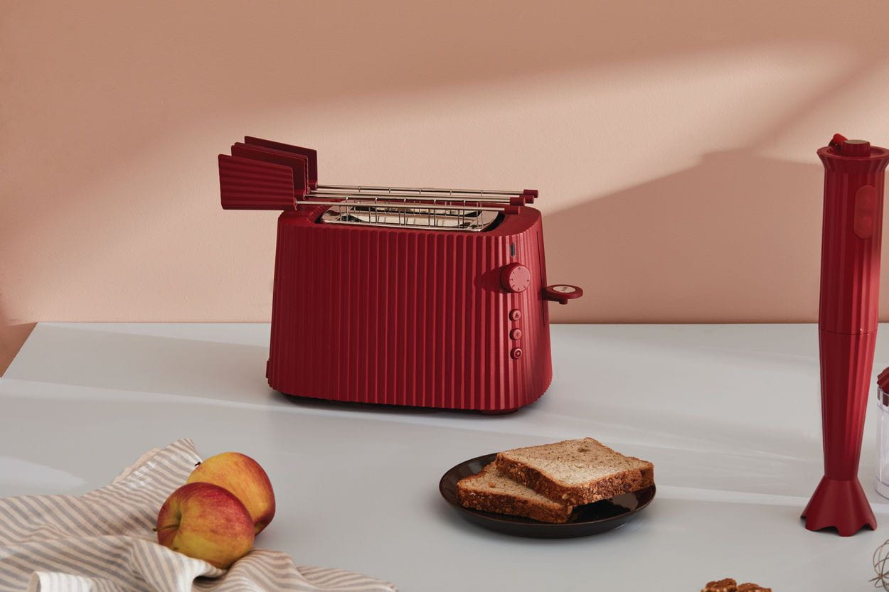 Alessi Plissé -Set bestehend aus zwei Toaster, Grün, grün