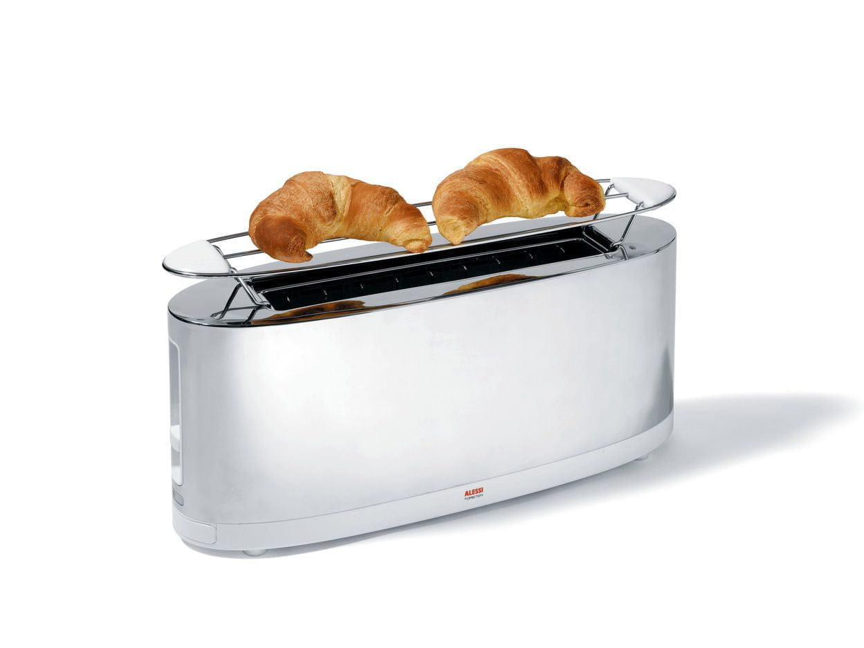 Alessi SG68 Toaster mit Brotoberteil, weiß
