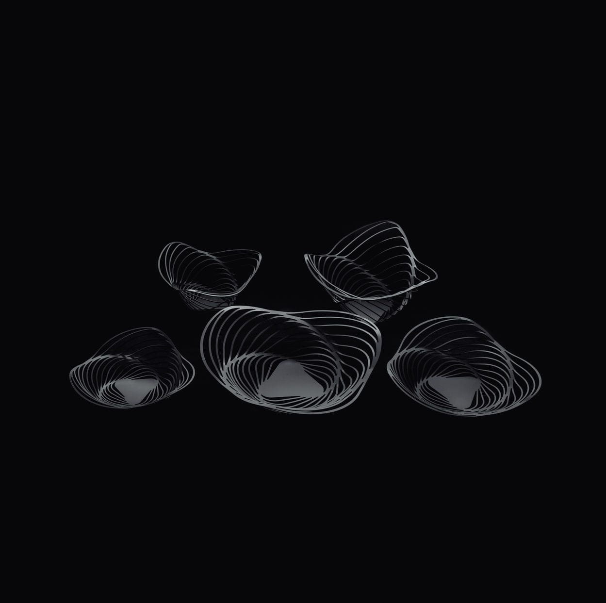 Alessi Trinity Fruit Bowl, Black